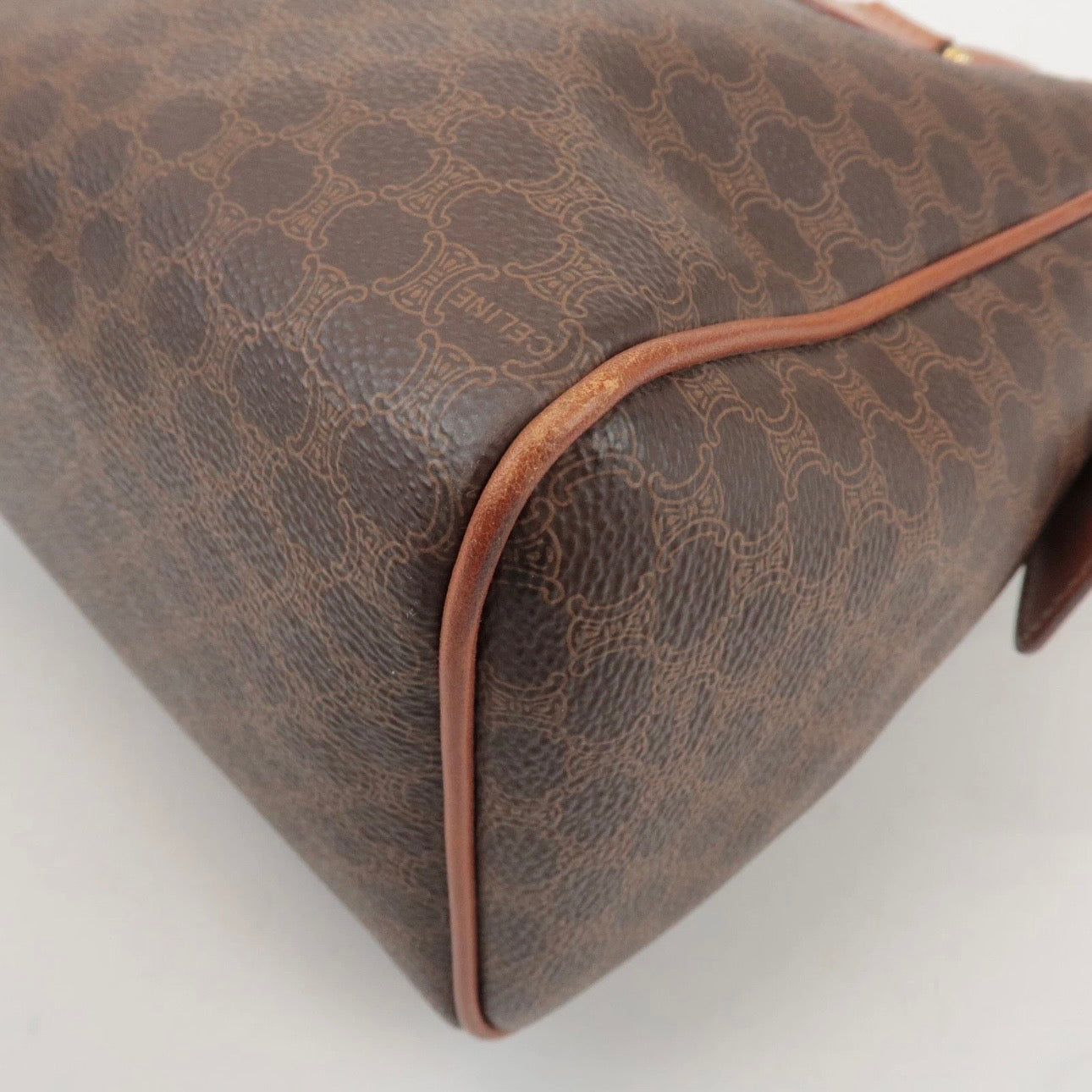 CELINE Macadam Boston Bag Hand Bag Brown