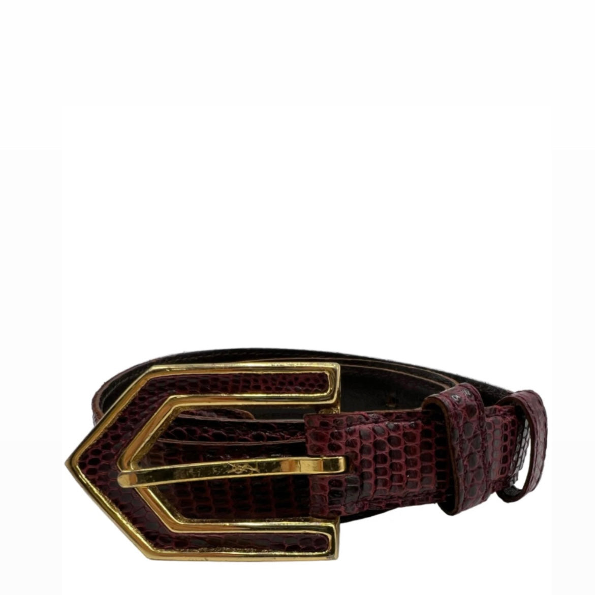 Yves Saint Laurent Vintage Burgundy Belt