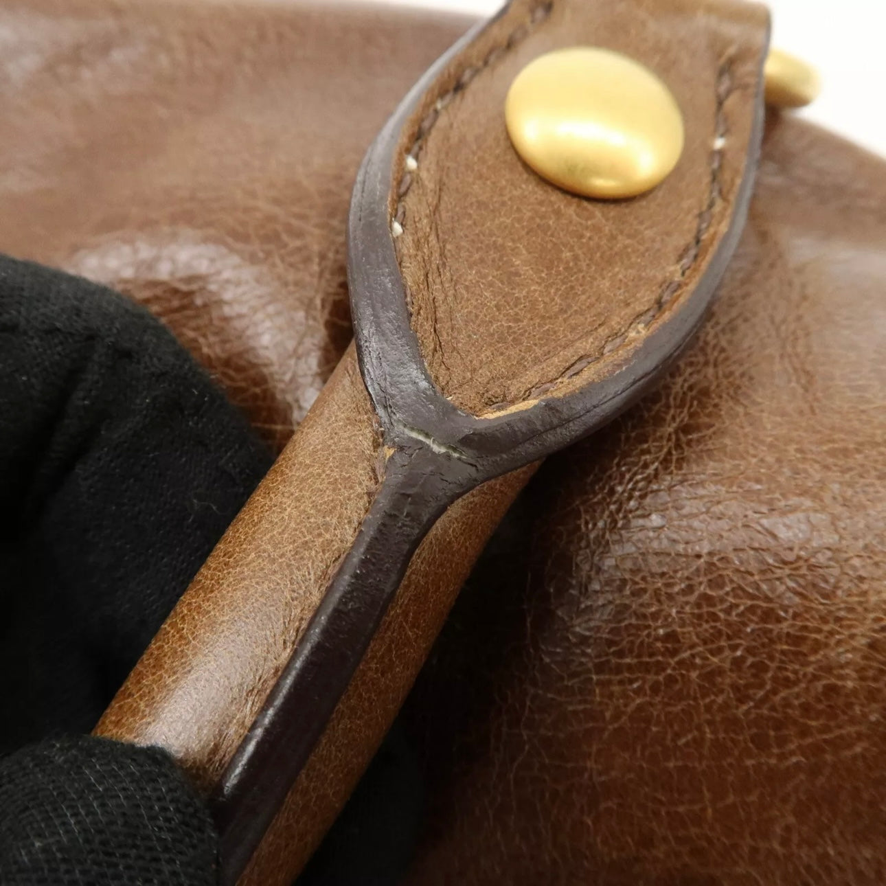 MIU MIU Leather 2Way Bag Shoulder Bag Crossbody Bag Brown