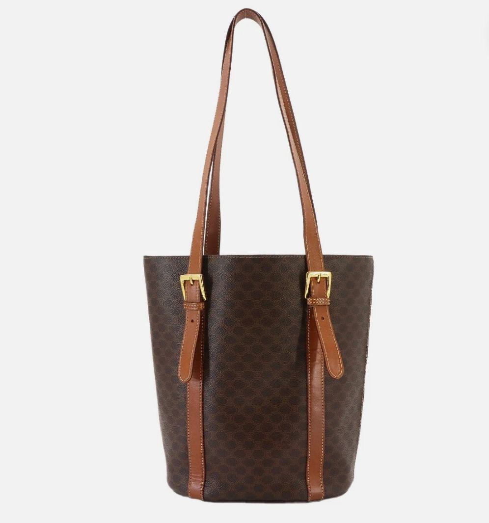 Celine Macadam Tote Bag - Brown, PVC, Leather