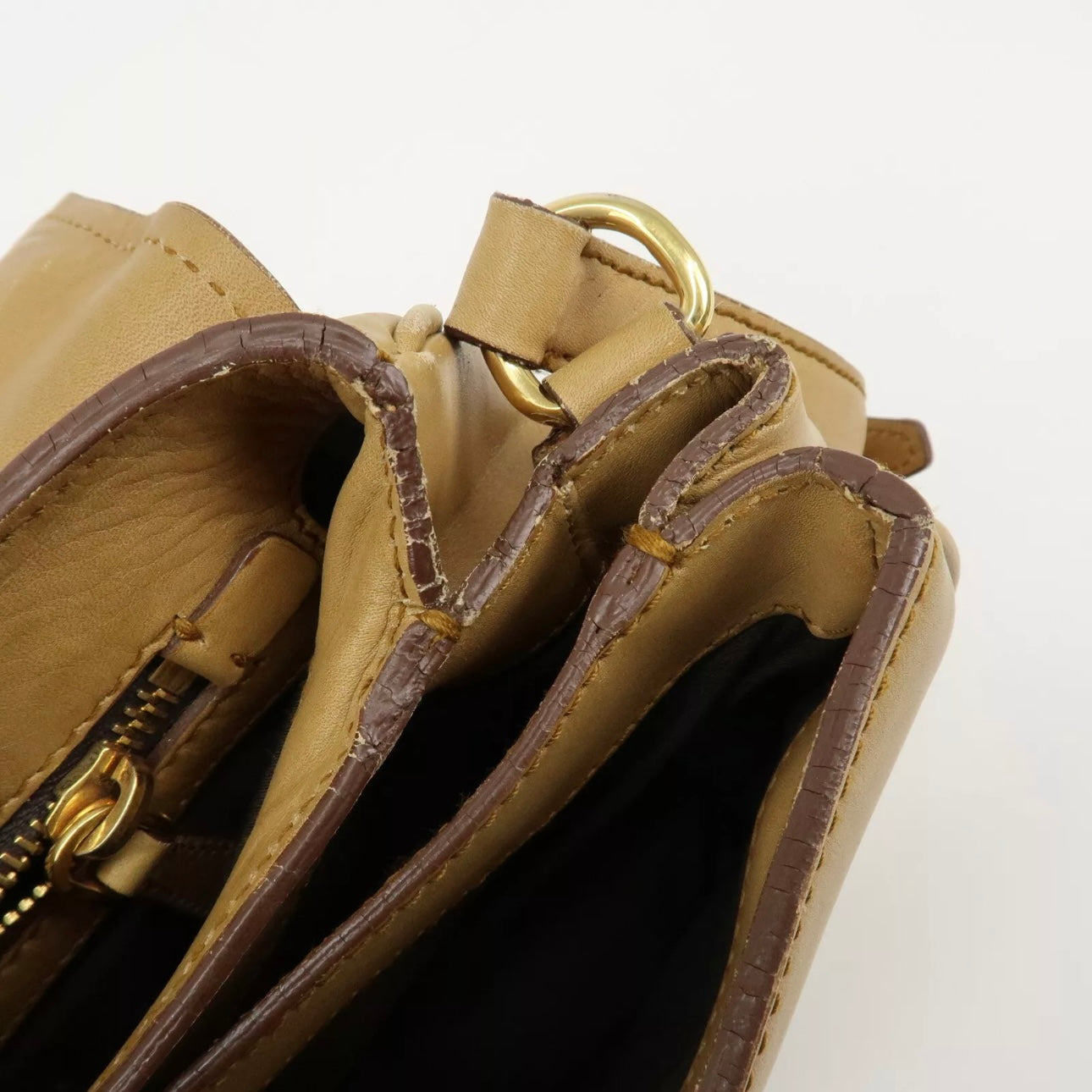 Miu Miu 2Way Shoulder Bag - Beige, Leather