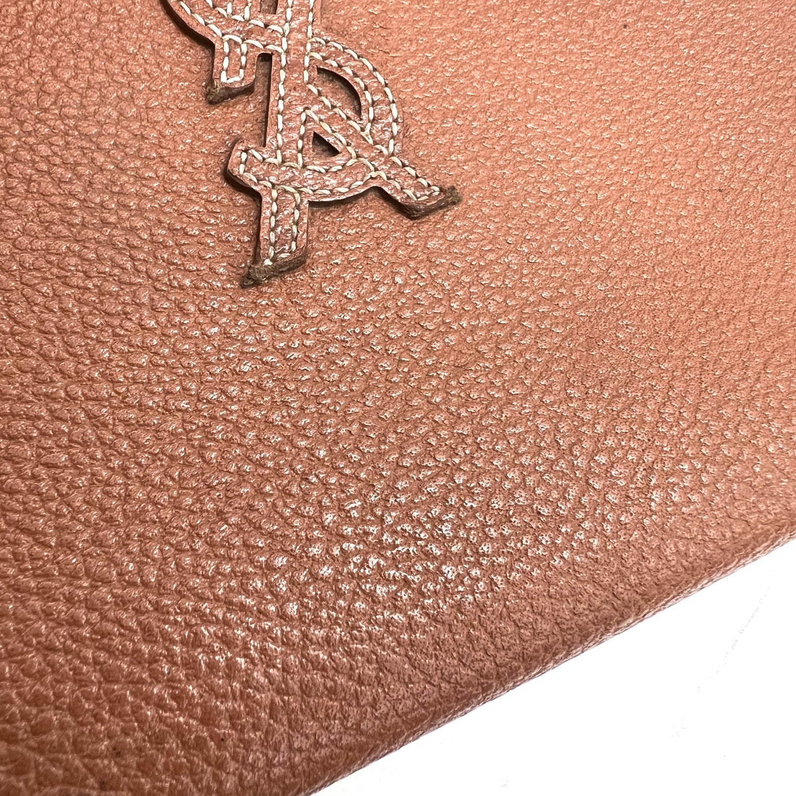 Saint Laurent Shoulder Tote Stitch Bag - Brown, Leather 