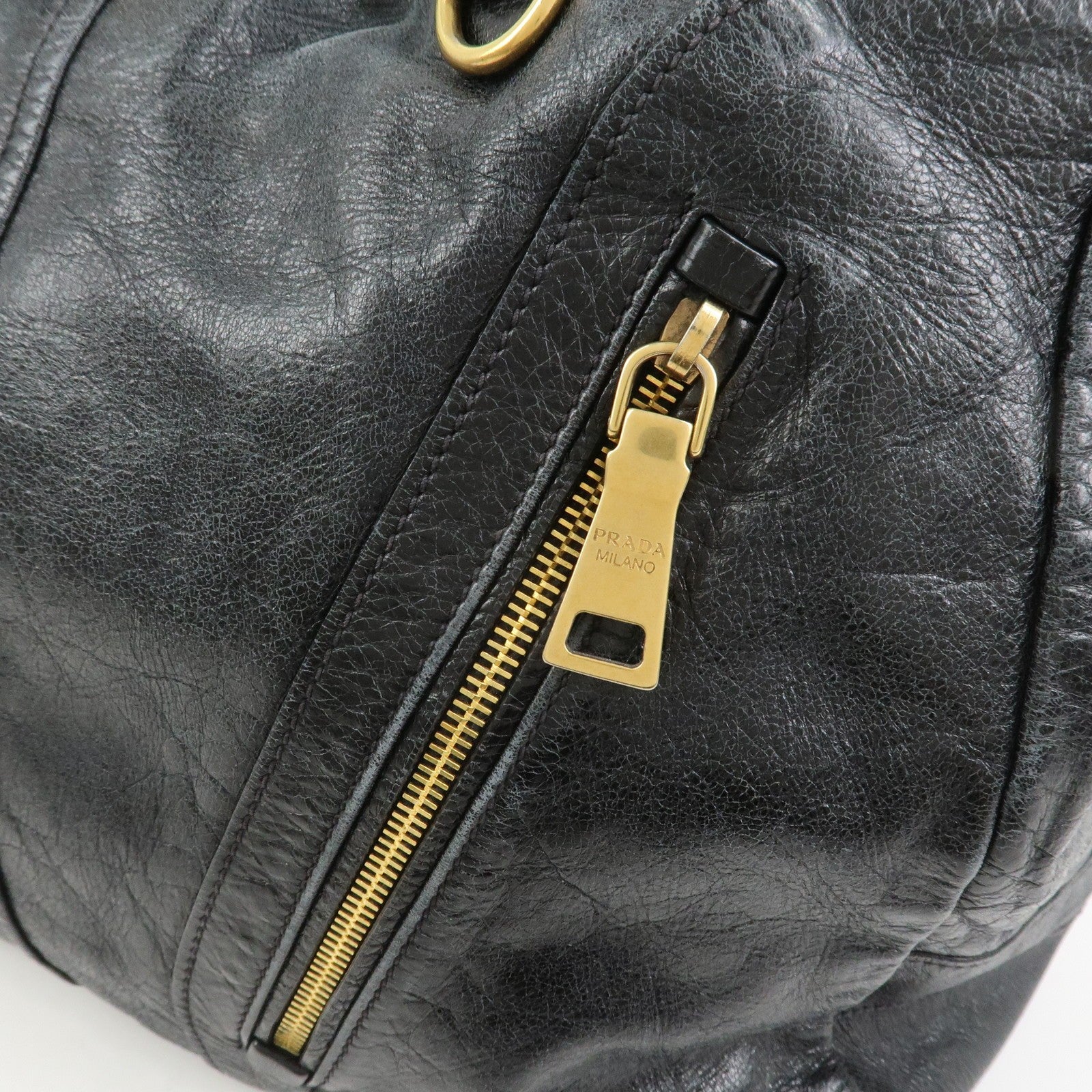 Prada Logo Tote Bag - Black, Leather