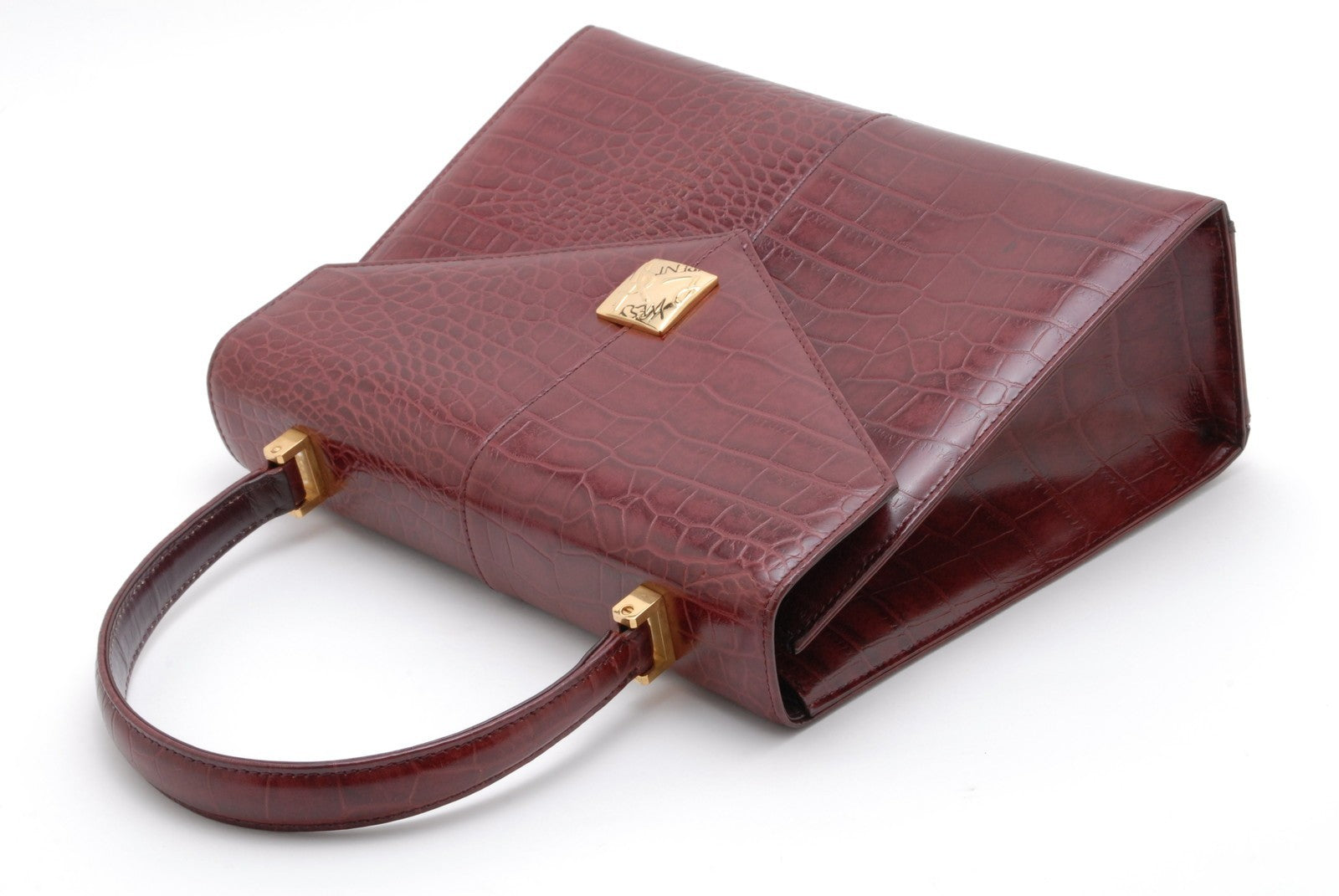 Yves Saint Laurent YSL Shoulder Bag Top Handle Handbag - Bordeaux, Leather