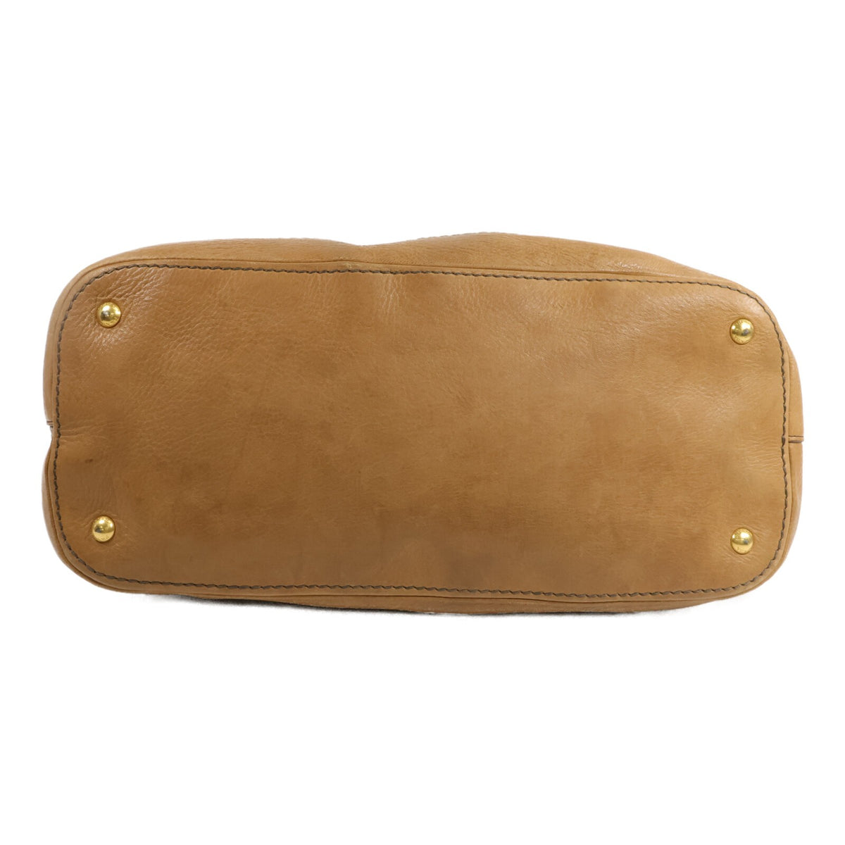 Prada Cervo Shine Bauletto Shoulder Bag - Brown, Deerskin Leather
