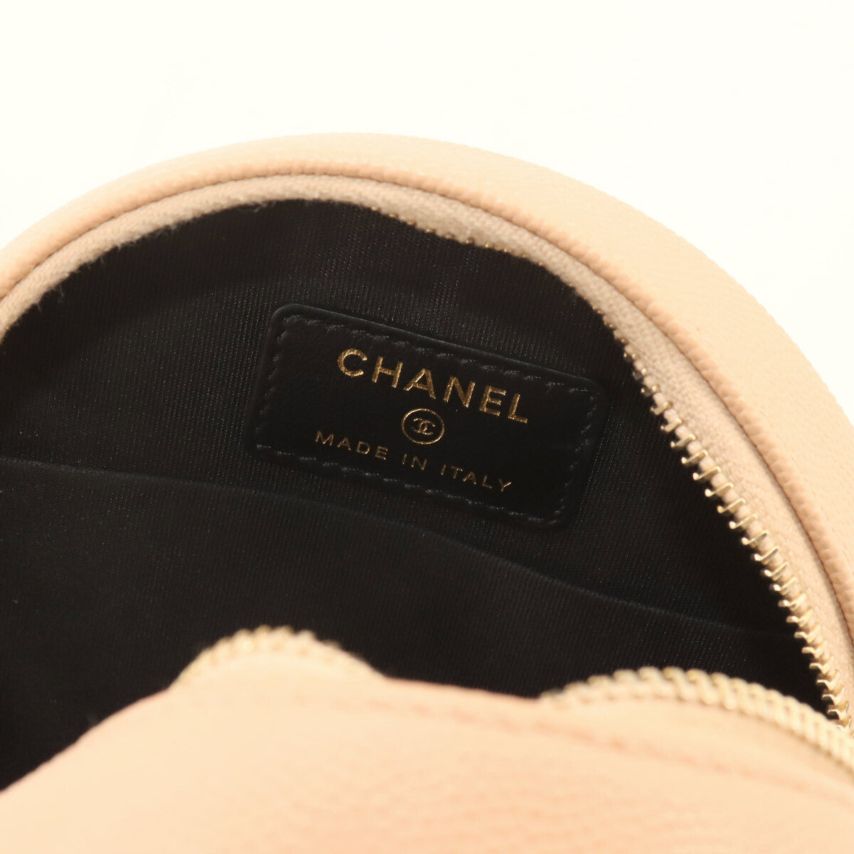 Chanel CC Filigree Chain Shoulder Bag - Beige, Black, Caviarskin Leather