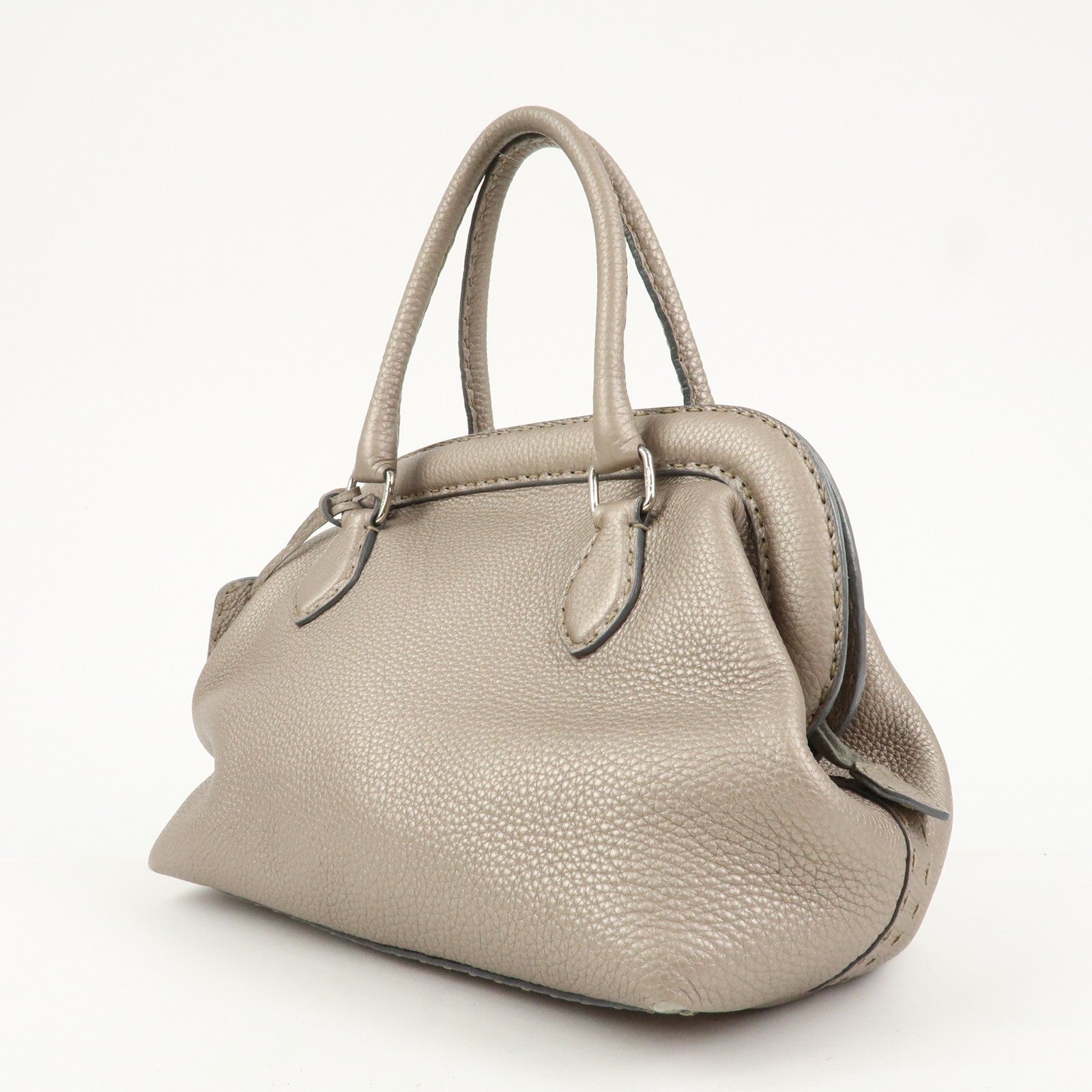 Fendi Hand Bag - Greige, Leather