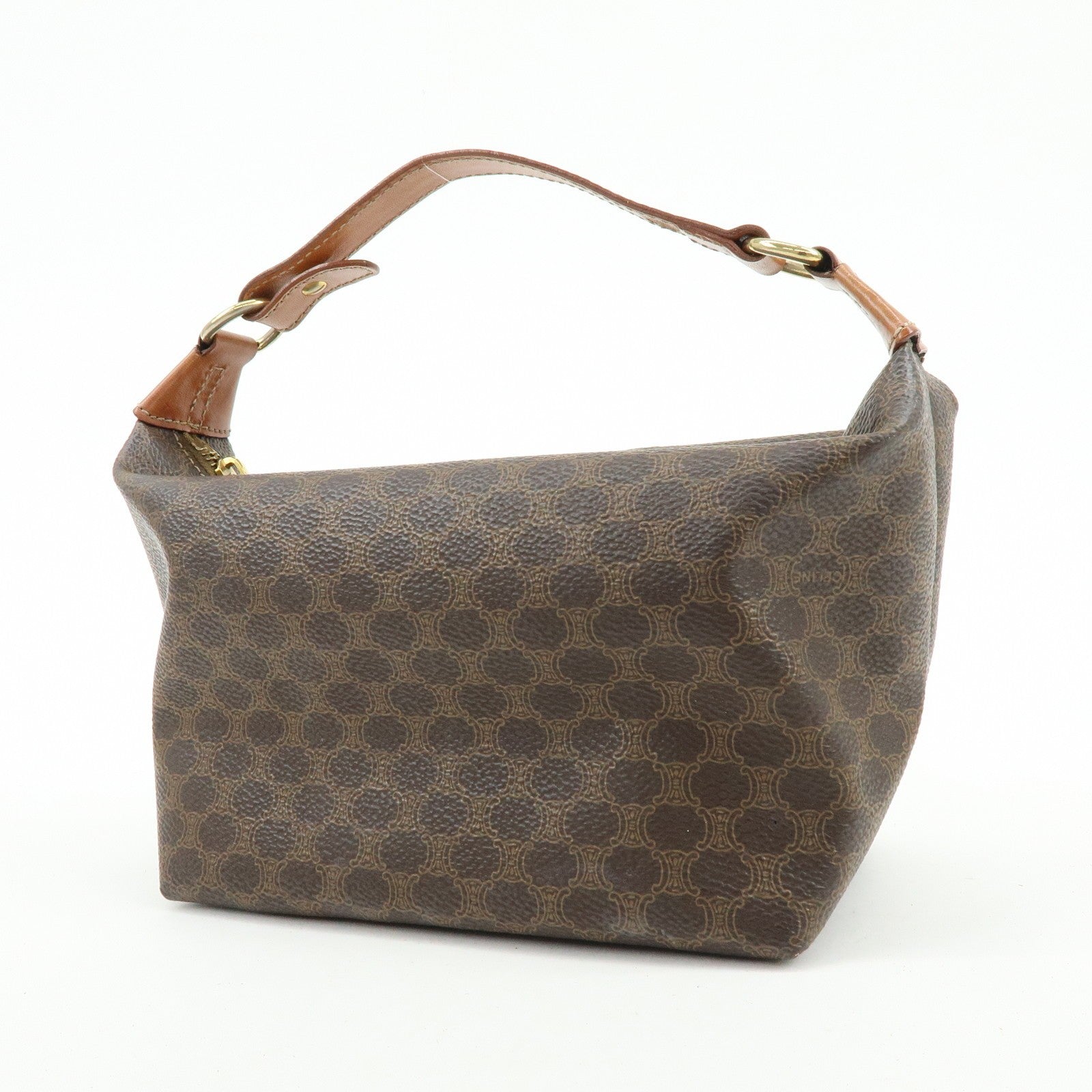 Celine Macadam Hand Bag - Brown, PVC Leather 