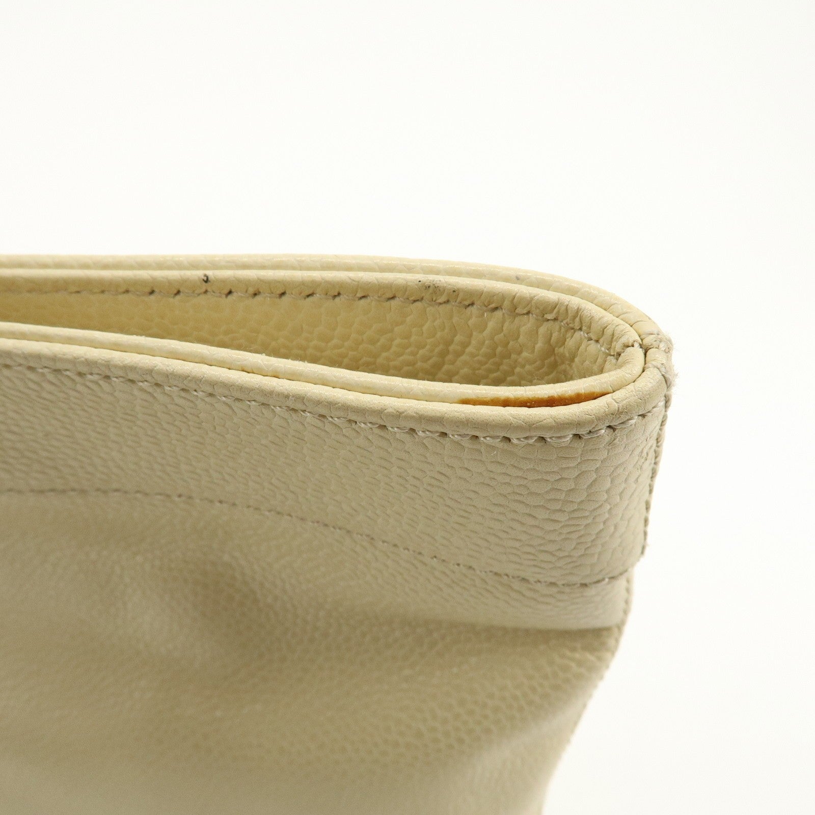 Chanel Coco Mark Caviarskin Tote Bag - Ivory, Leather