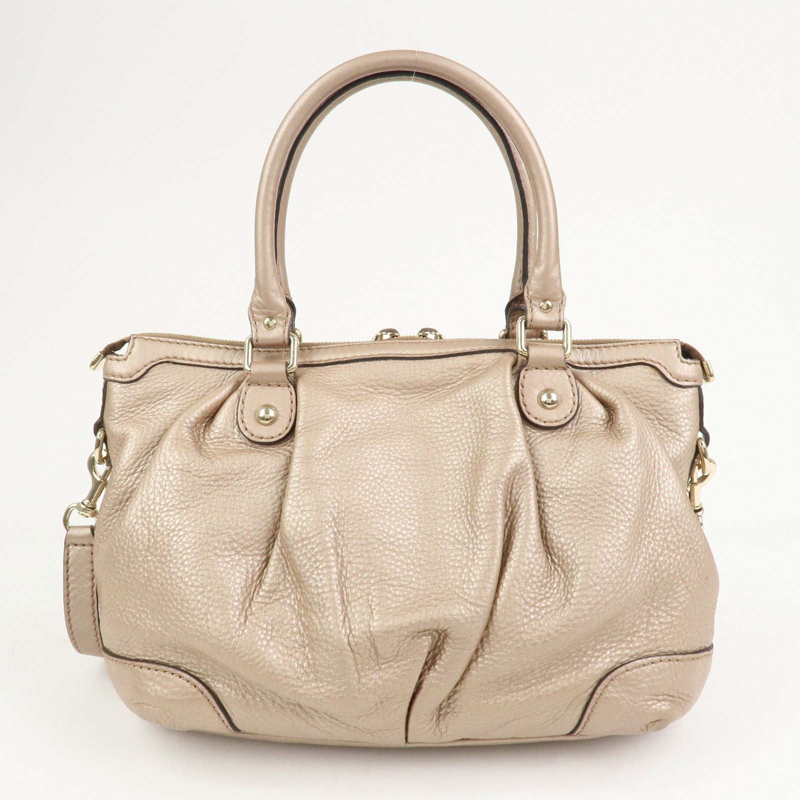 Gucci Sukey Interlocking G 2Way Shoulder Bag - Champagne Pink, Leather 