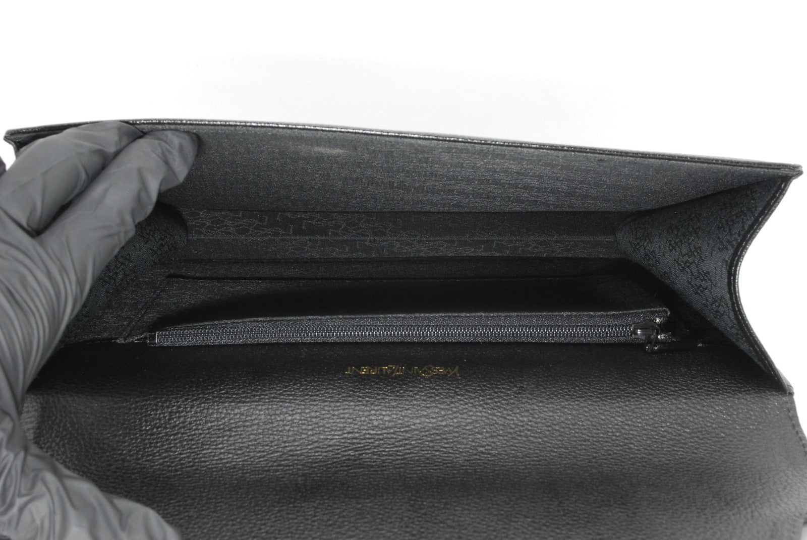Saint Laurent Yves Vintage Clutch - Black, Leather 