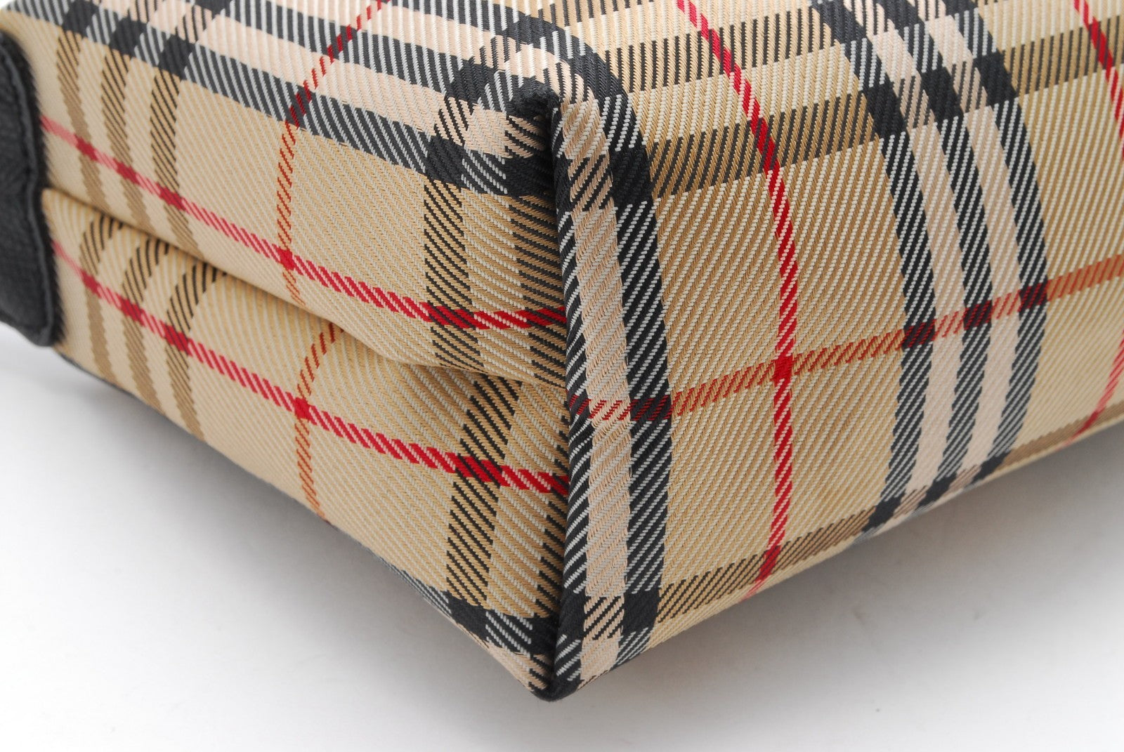 Burberry Nova Check Pochette- Beige, Leather