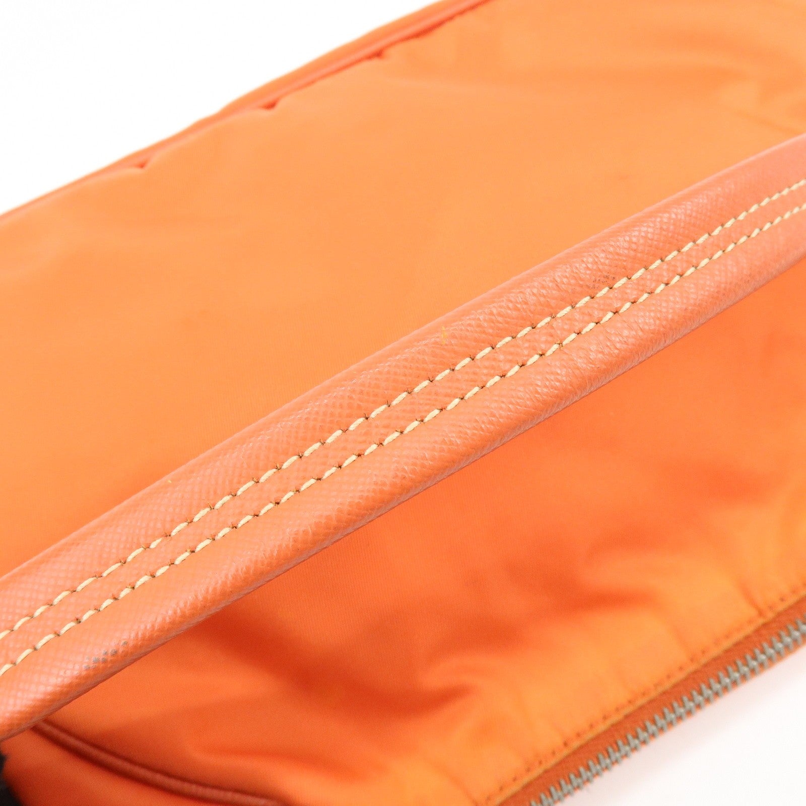 Prada Shoulder Bag - Orange, Nylon, Leather