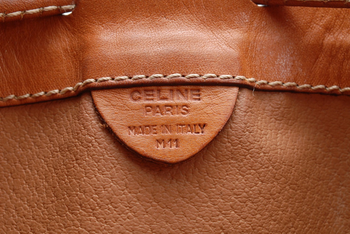 Celine Macadam Bucket Shoulder Bag - Brown, Leather