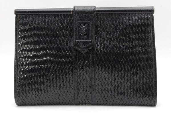 Saint Laurent Yves Clutch Bag - Black, Leather 