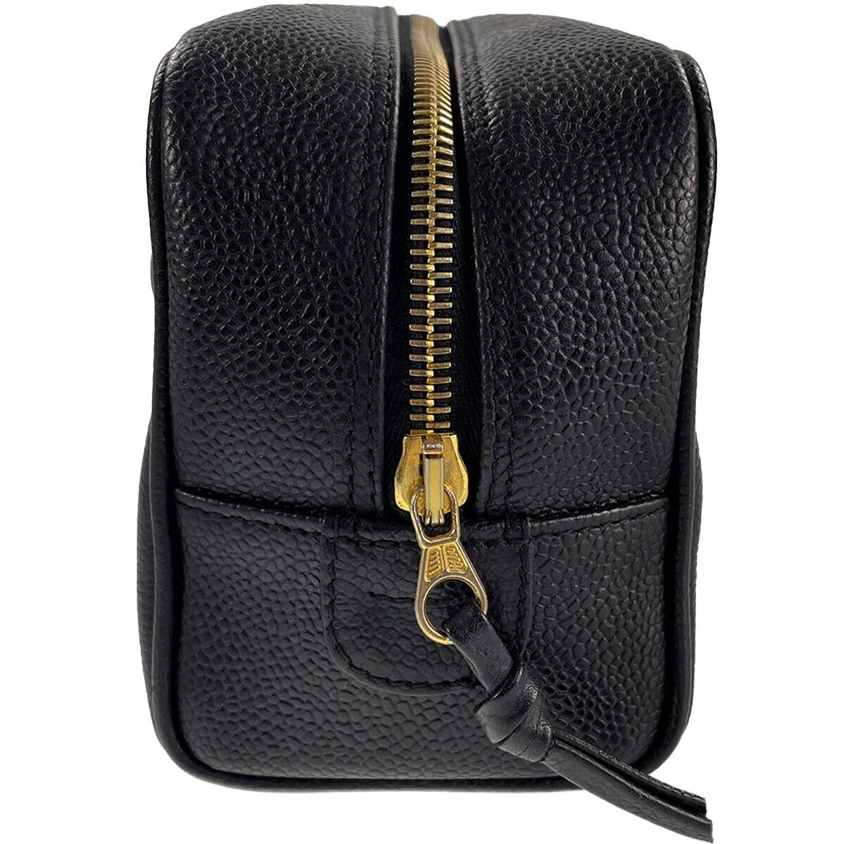 Chanel CC Logos Pouch - Black, CalfSkin Leather