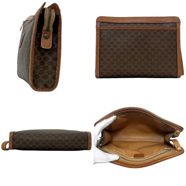 Celine Macadam Clutch - Brown, Leather