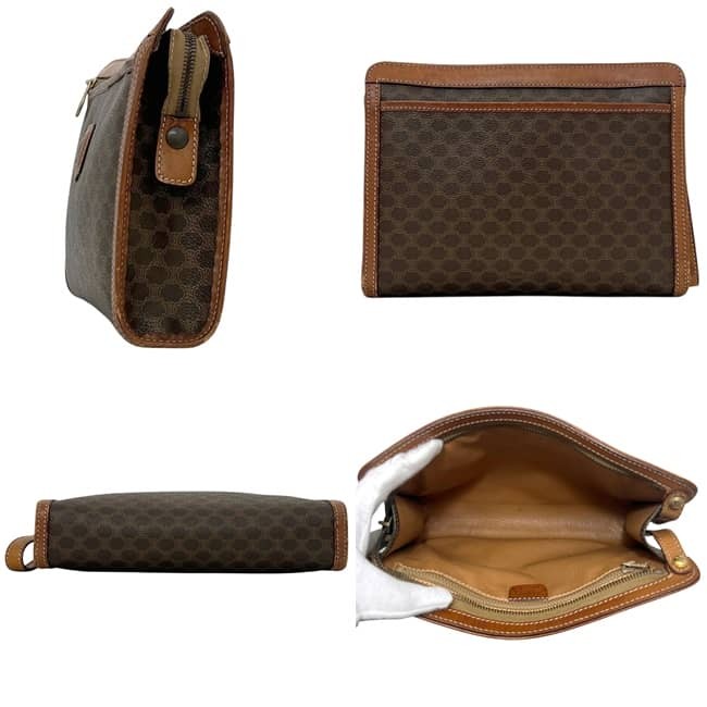 Celine Macadam Clutch - Brown, Leather