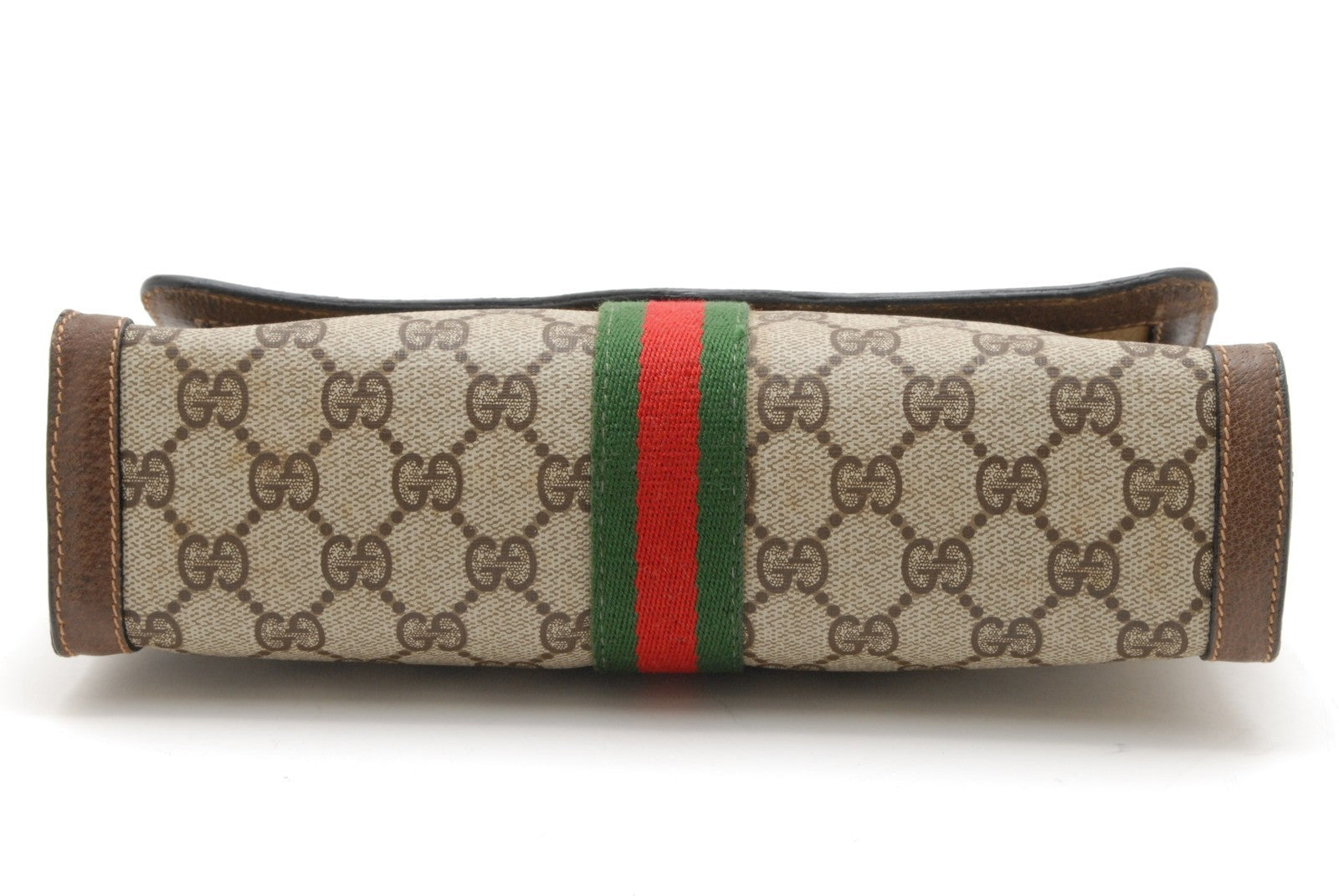 Gucci Sherry Clutch Bag - Beige Brown, PVC Leather