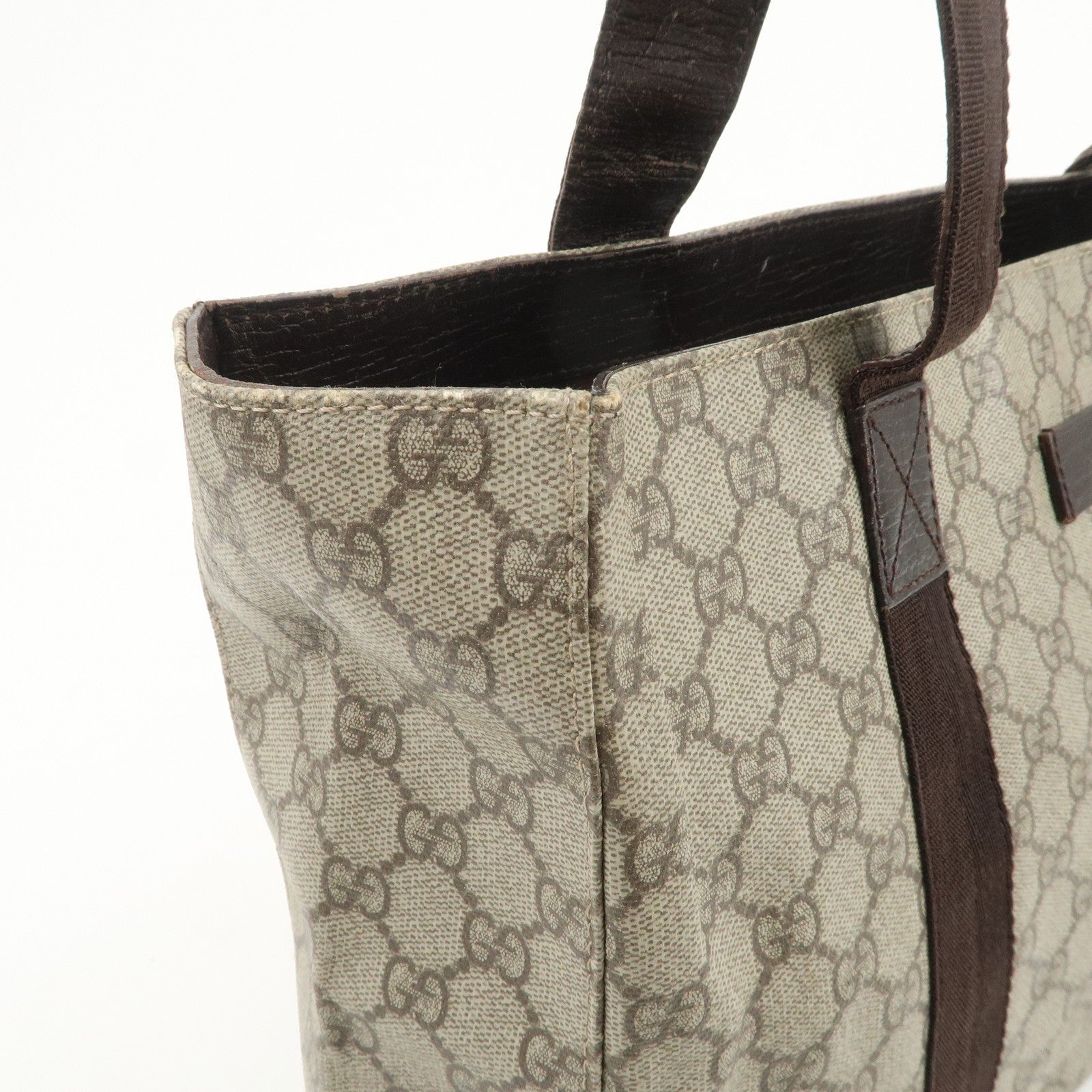 Gucci Tote Bag - Brown, GG Supreme Canvas Leather