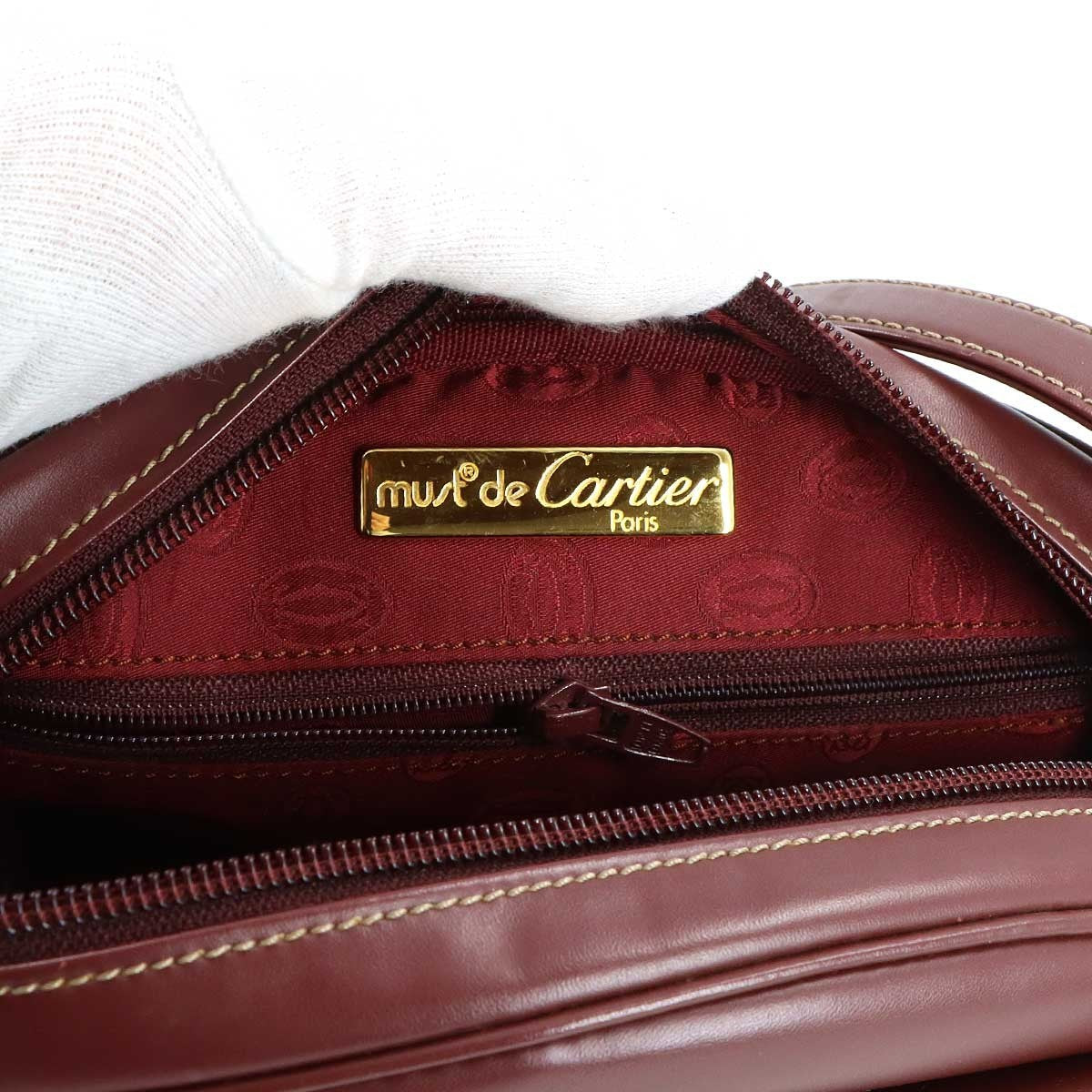 Cartier Must Line Shoulder Bag - Bordeaux, Leather