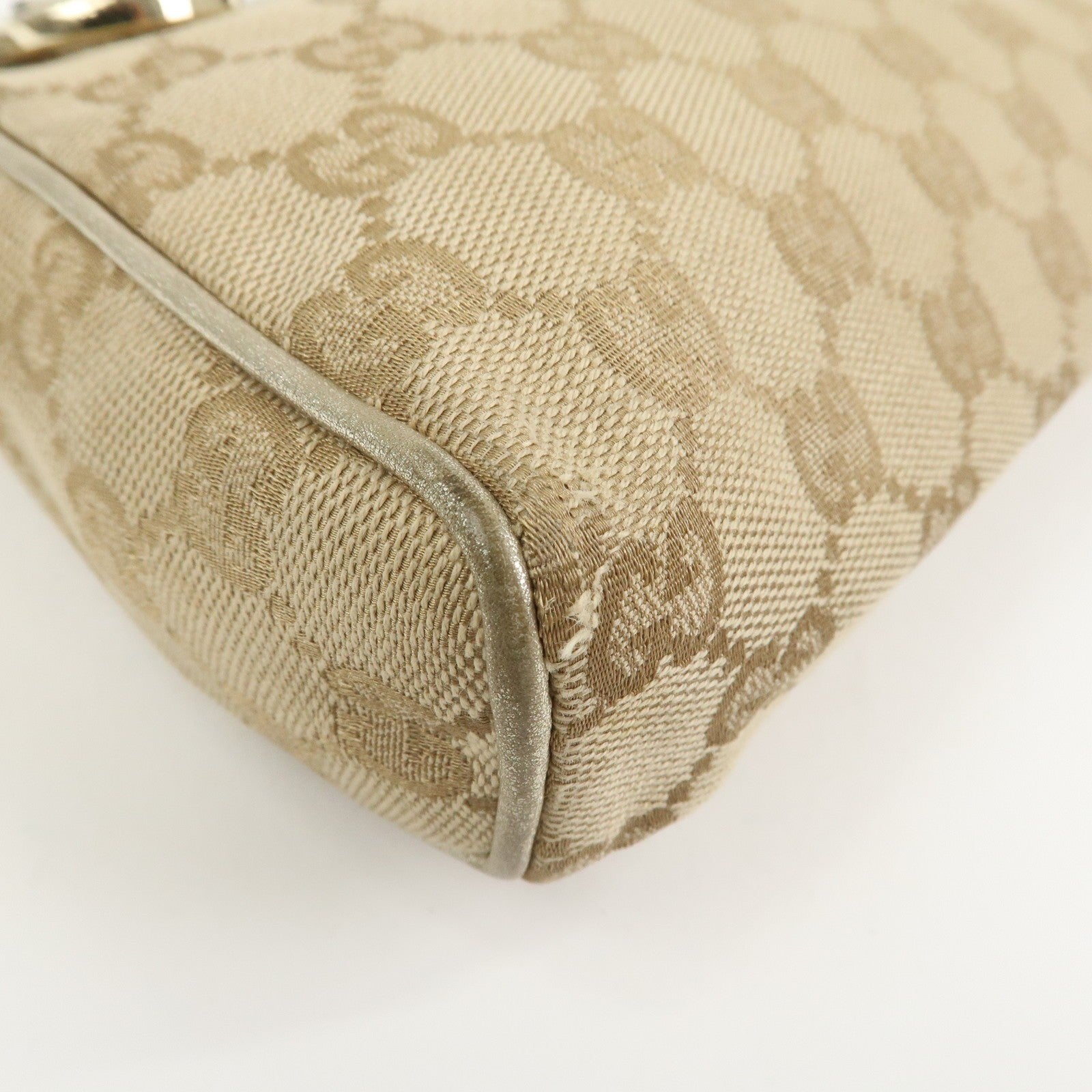 Gucci Abbey Hand Bag - Beige Gold, GG Canvas Leather