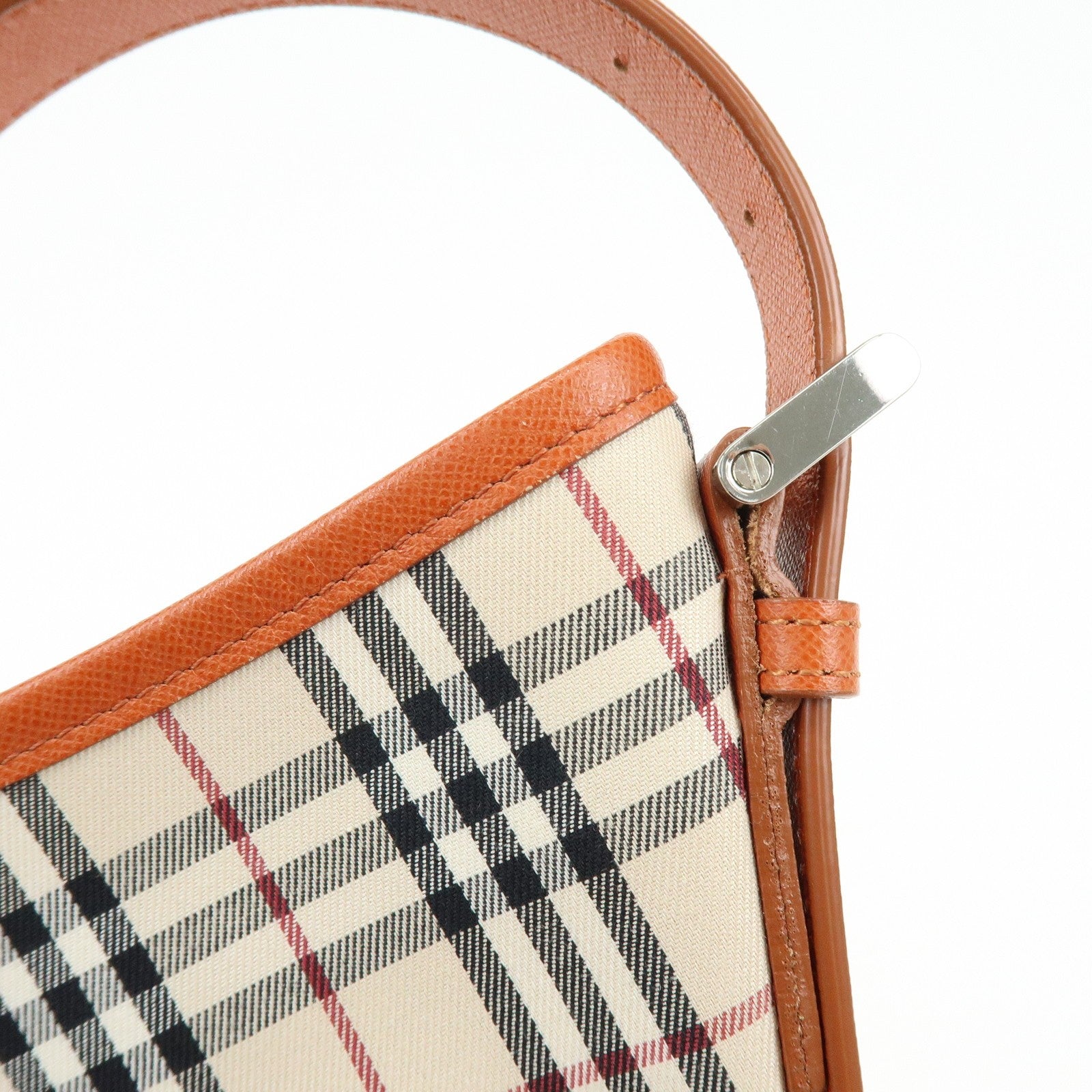 Burberry Nova Plaid Shoulder Bag - Beige, Canvas, Leather