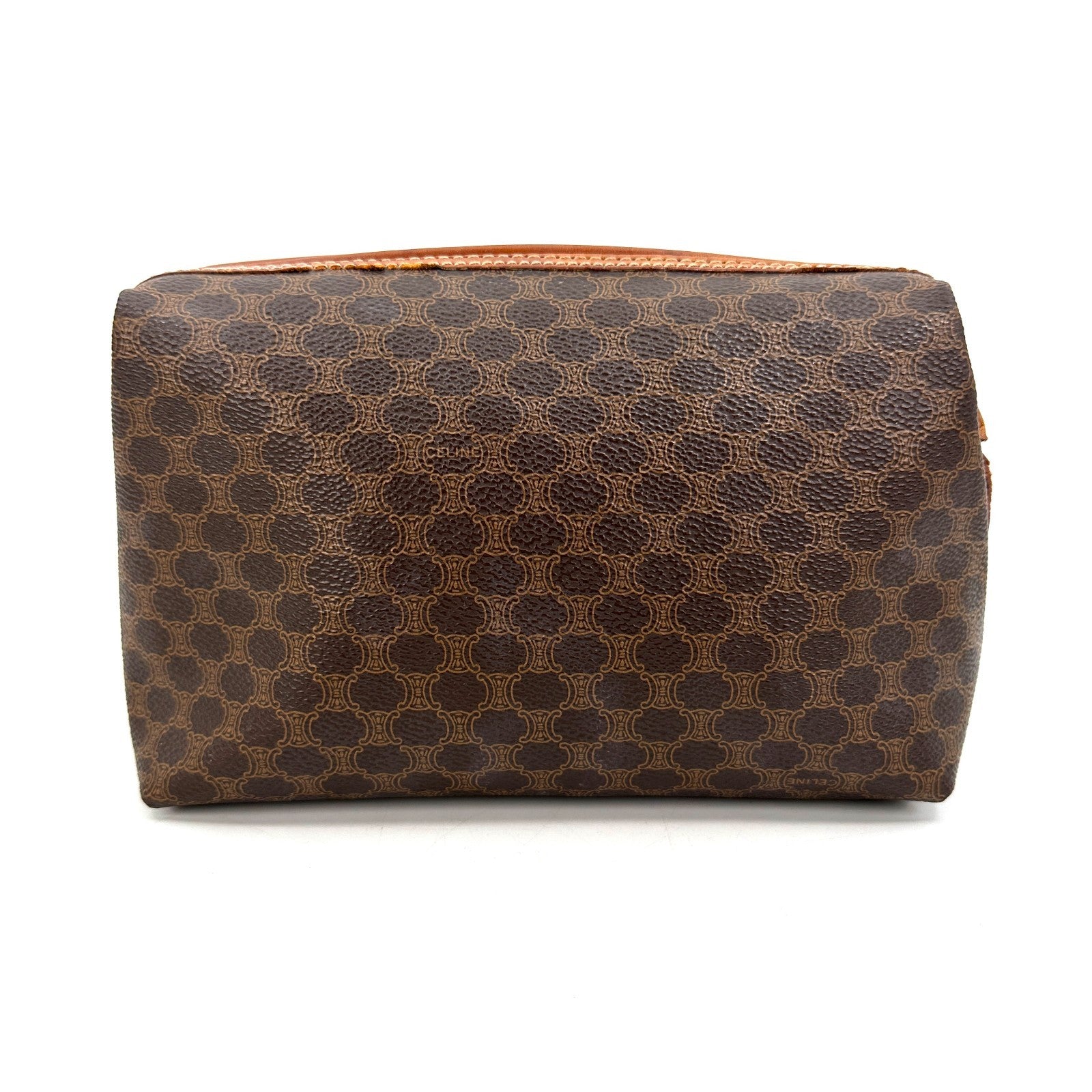 Celine Macadam Cosmetic Pouch - Brown, PVC Leather
