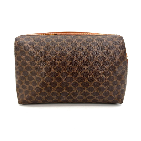 Celine Macadam Cosmetic Pouch - Brown, PVC Leather