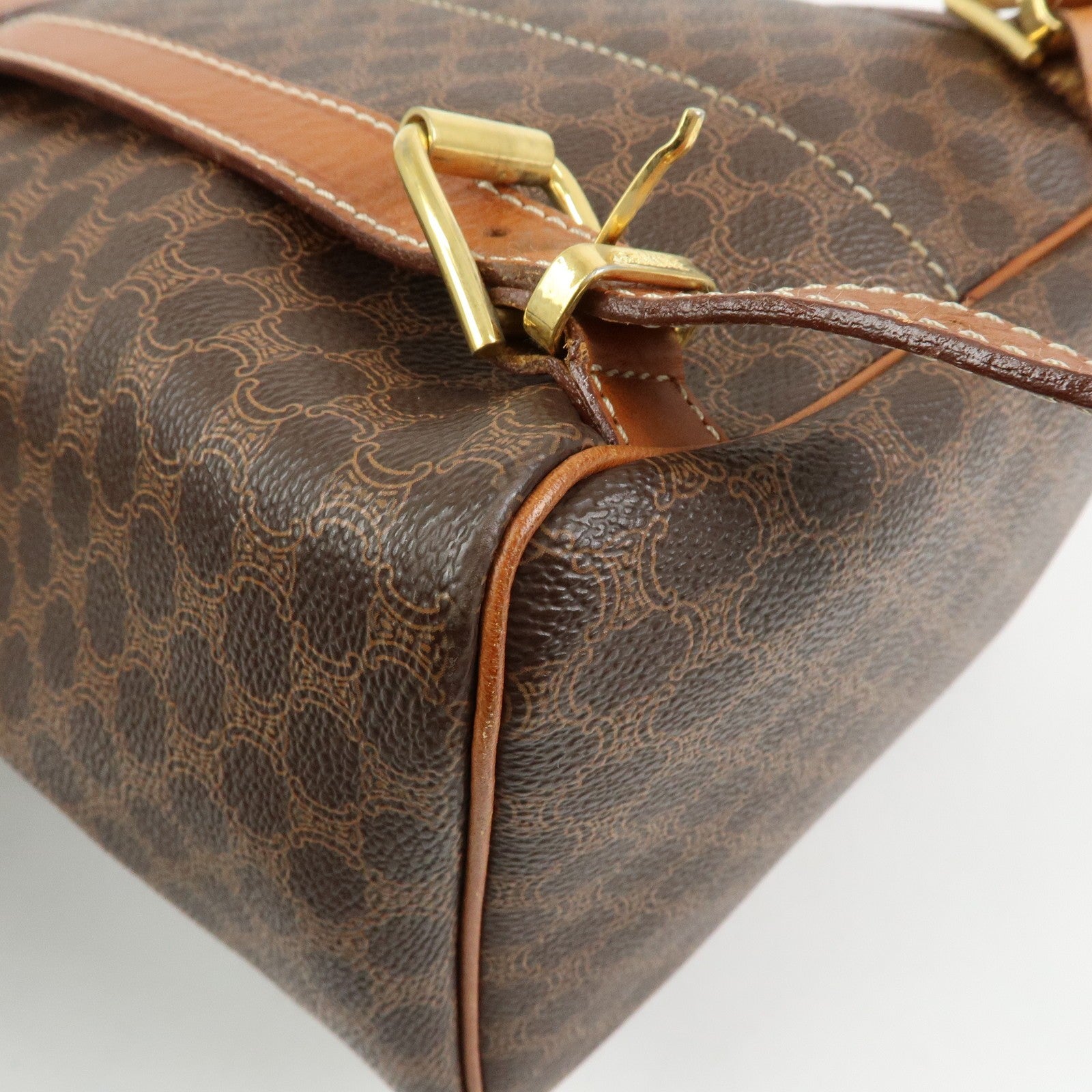 Celine Macadam Backpack - Brown, PVC Coated Canvas and Leather 