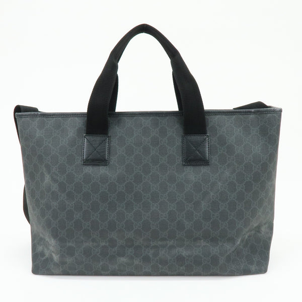 GUCCI GG Supreme 2Way Bag Hand Bag Shoulder Bag Black