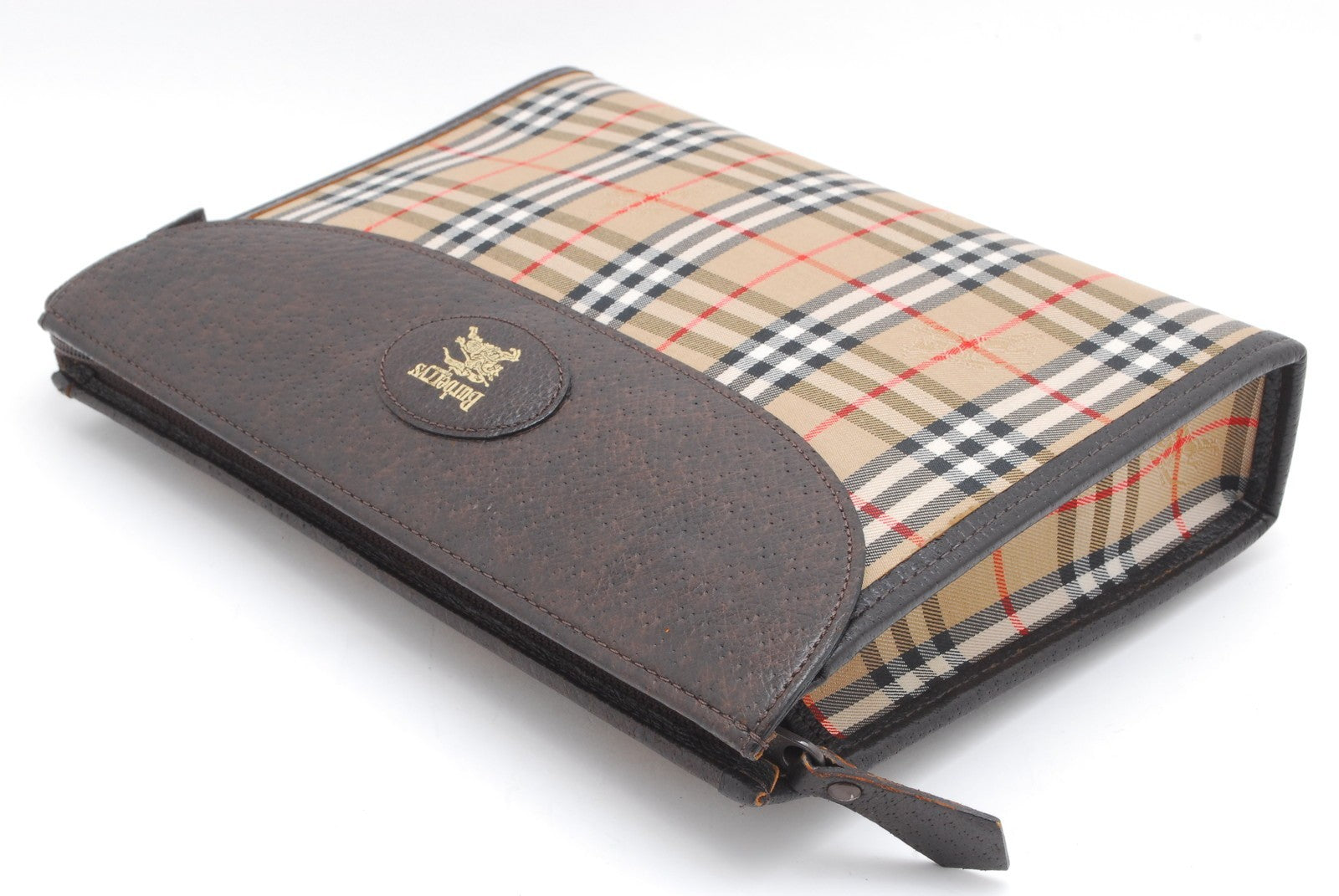 Burberry Nova Check Clutch - Beige, Canvas