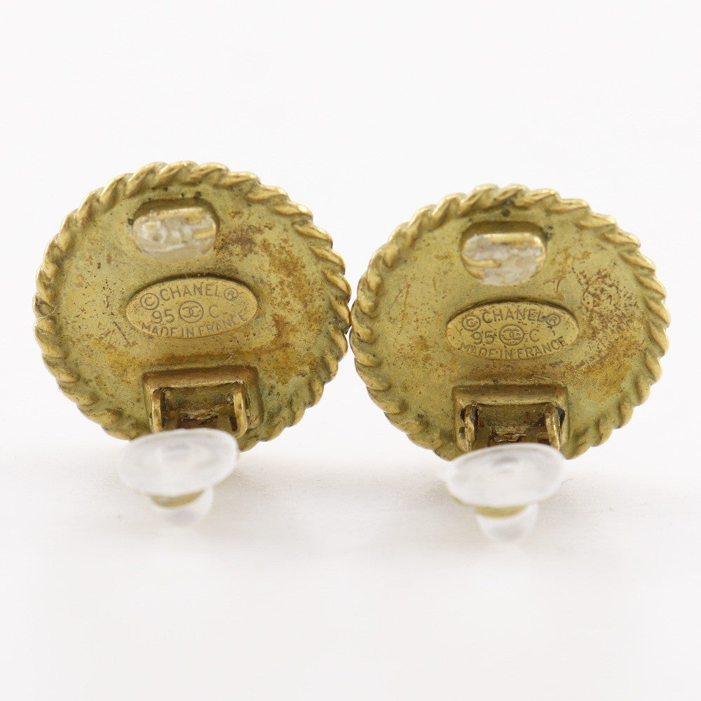 Chanel COCO Mark Earring - Black, Plated Gold