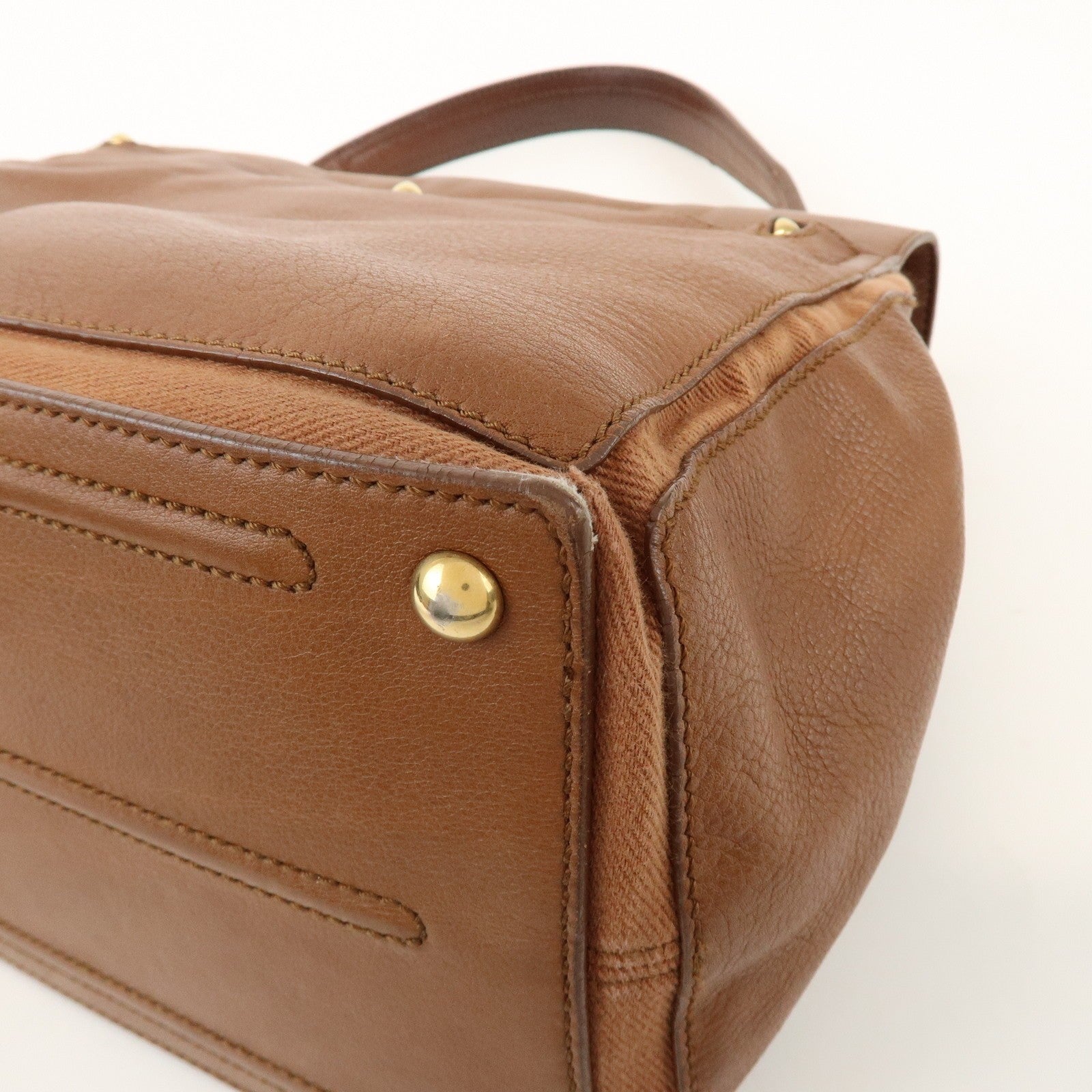 Saint Laurent Muse Two Hand Bag - Brown, Leather Canvas