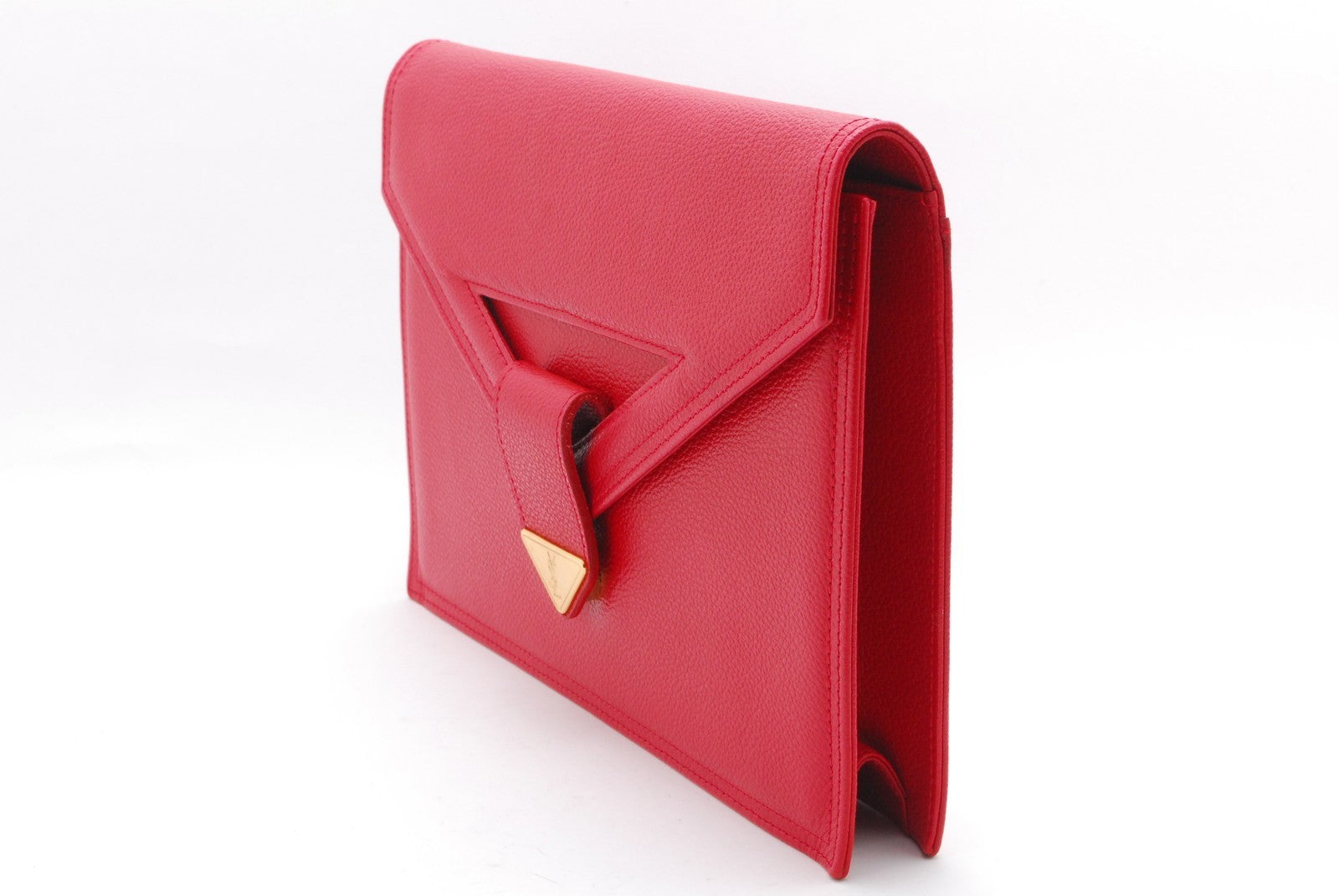 Saint Laurent Yves Clutch Bag - Red, Leather 