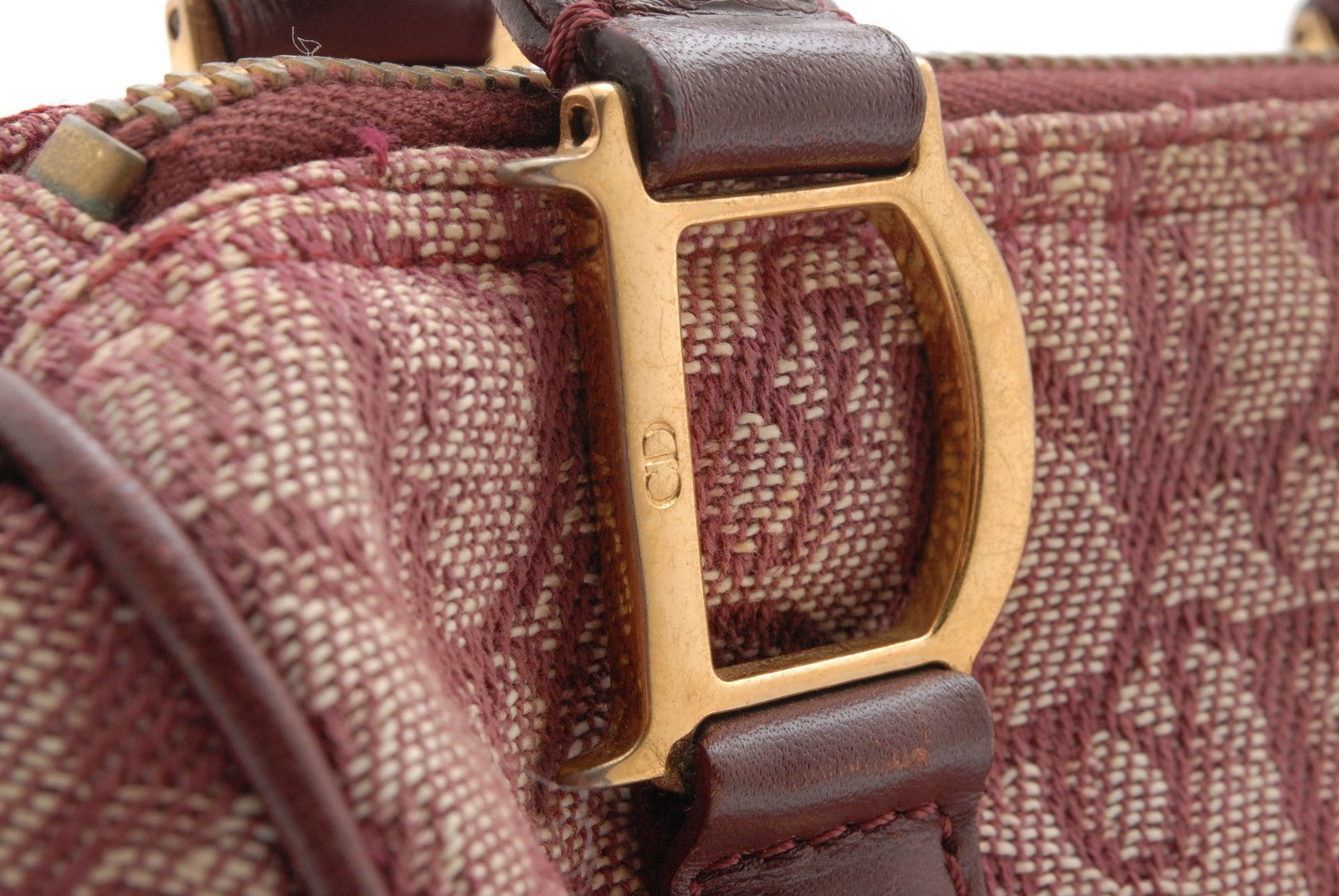 Christian Dior Trotter Handbag - Bordeaux, Canvas and Leather