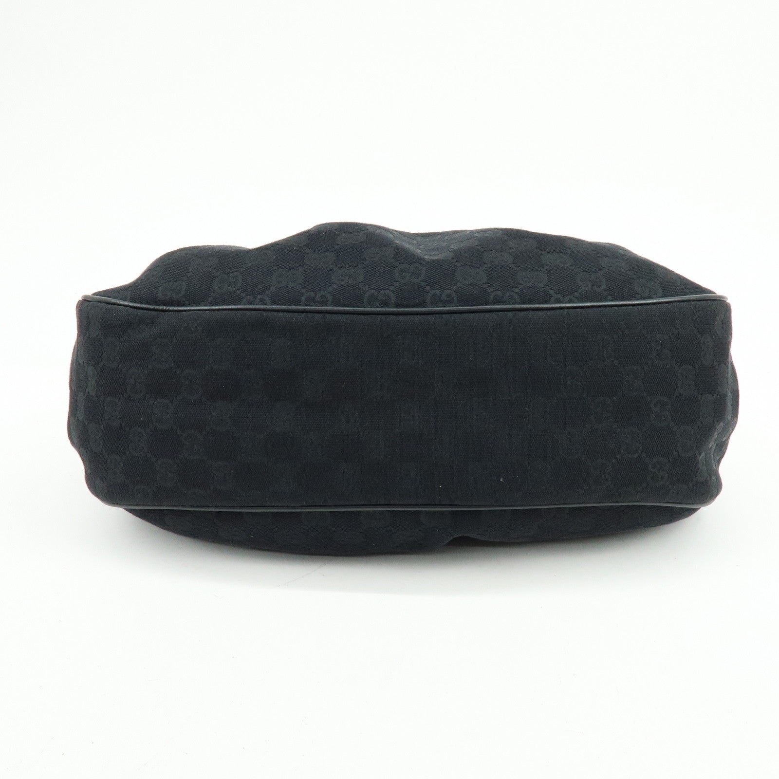 GUCCI Sukey GG Canvas Leather Shoulder Bag Black