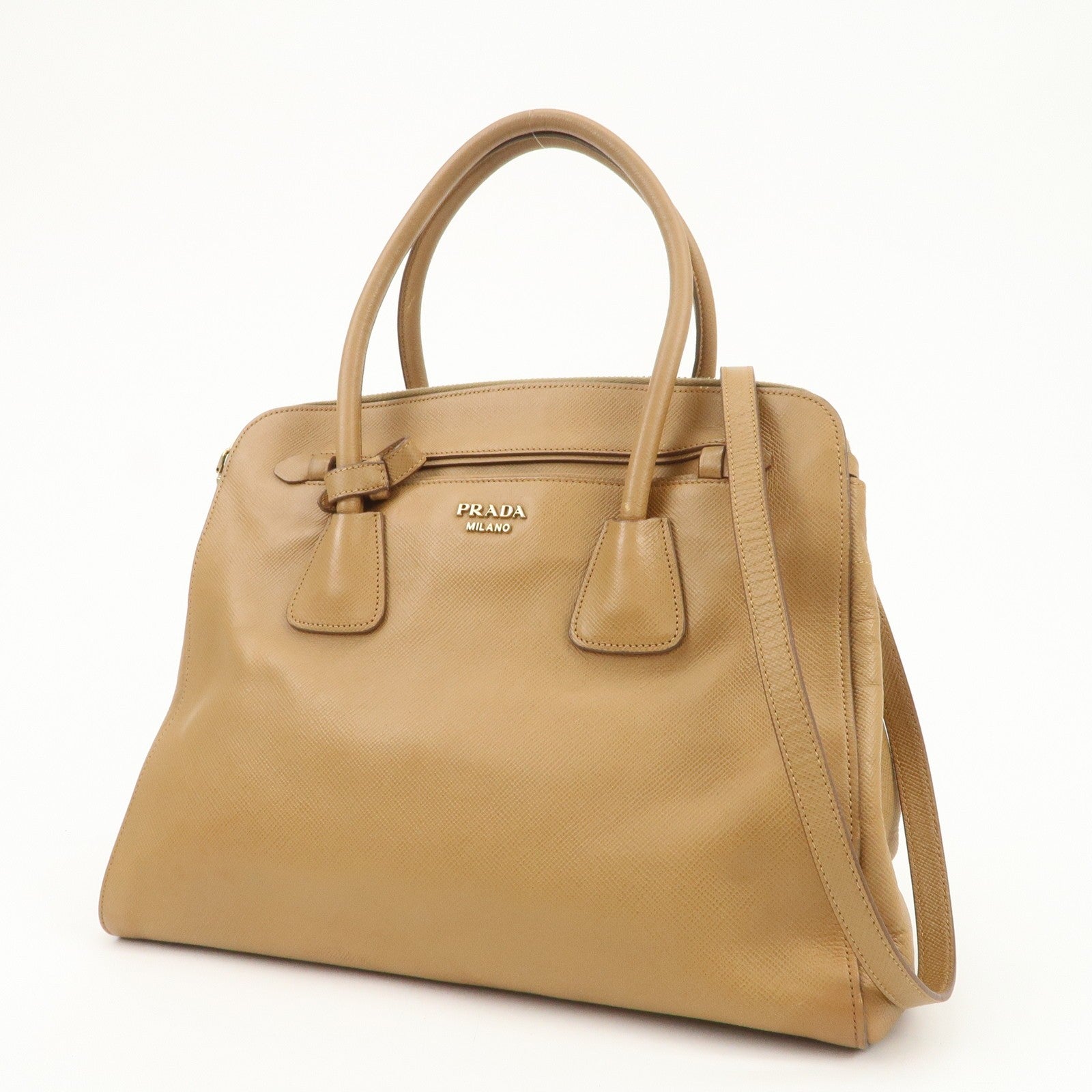 Prada Hand Bag - Light Brown, Leather