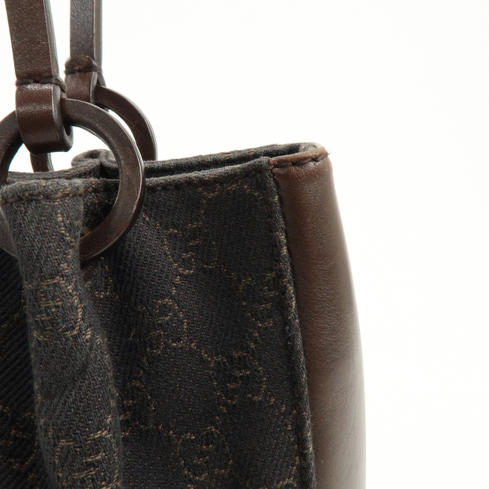 Gucci Shoulder Tote Bag - Brown, GG Canvas and Leather 