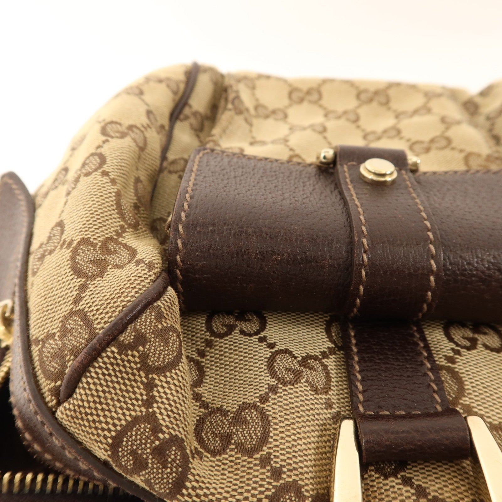 Gucci GG GHW Abbey Pocket Handbag - Brown, GG canvas