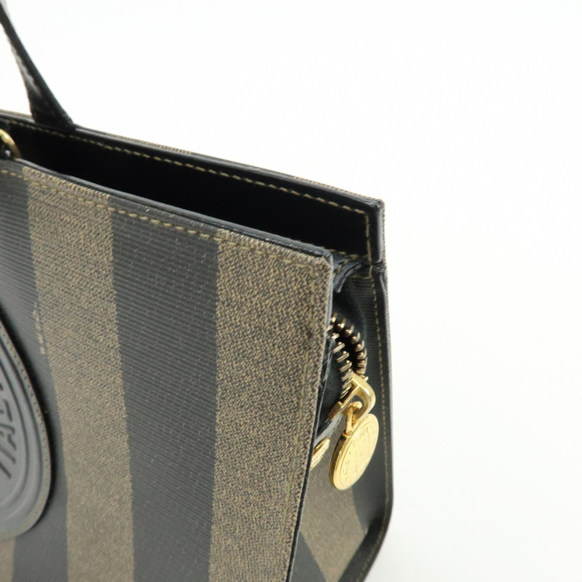 Fendi Tote Hand Bag - Black, Brown, PVC, Leather