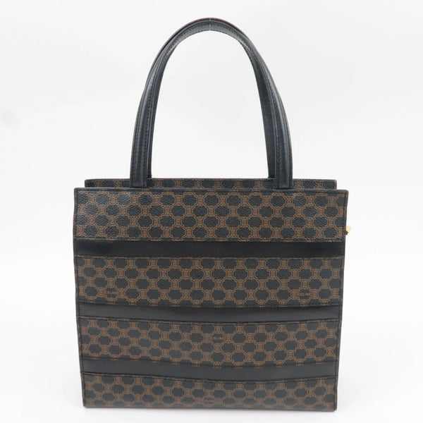 Celine Macadam Tote Bag - Black Brown, PVC Leather 