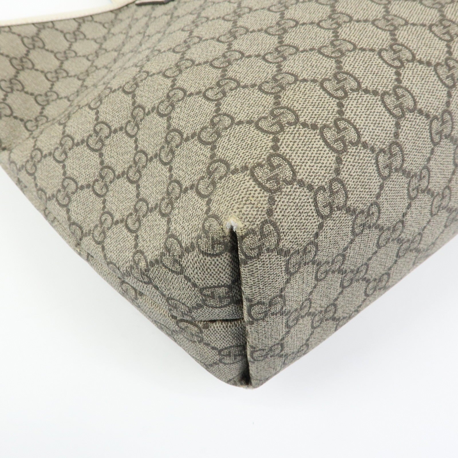 Gucci Tote Bag - Beige White, GG Supreme Leather 