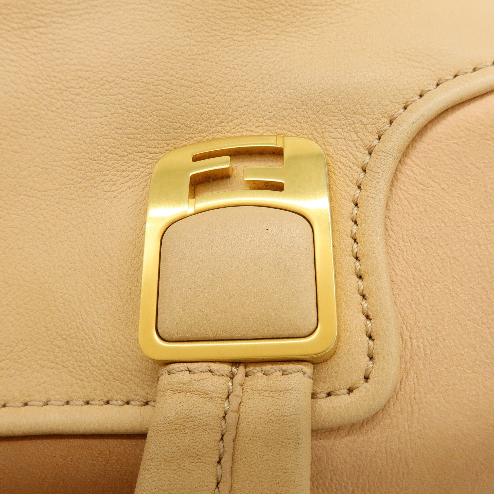 Fendi Hand Bag - Beige, Leather