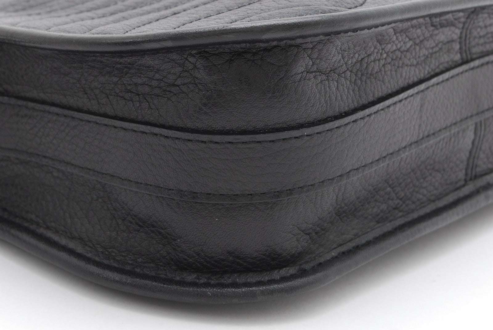 Saint Laurent Yves Shoulder Bag - Black, Leather 