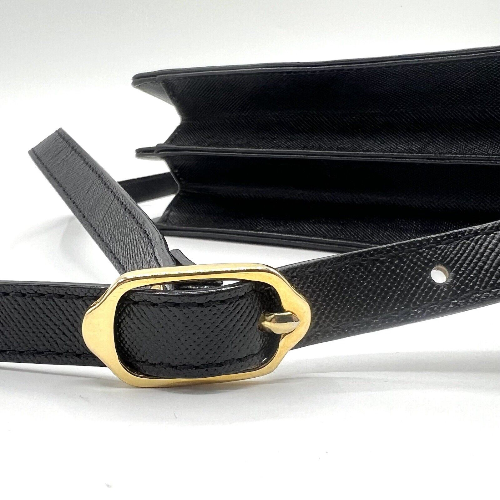 Saint Laurent YSL Shoulder Bag Black, Leather