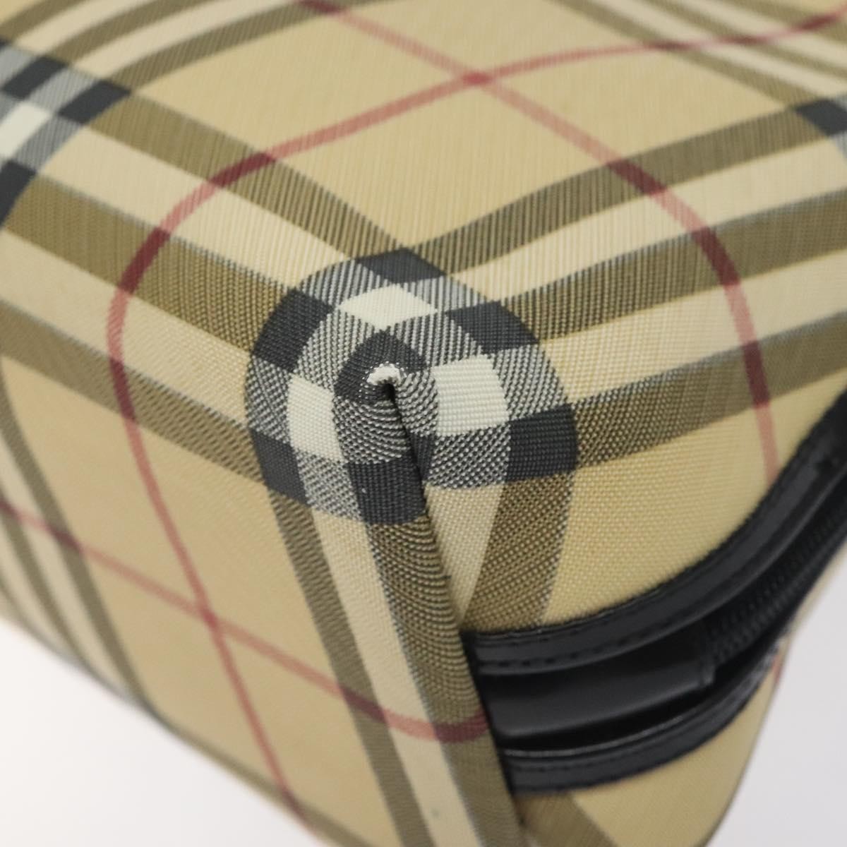 Burberry Nova Check Handbag - Beige/Silver, PVC Leather
