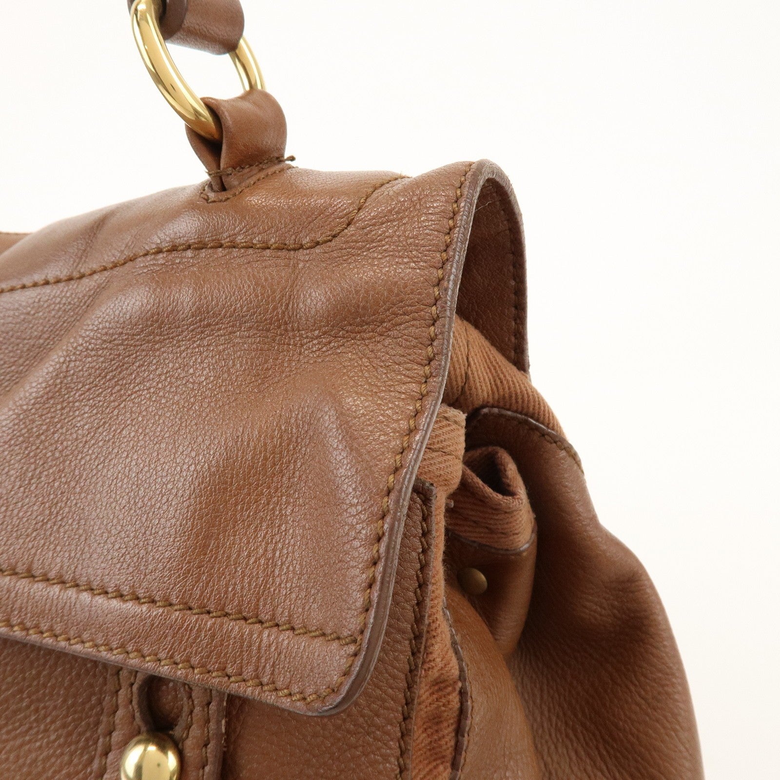 Saint Laurent Muse Two Hand Bag - Brown, Leather Canvas