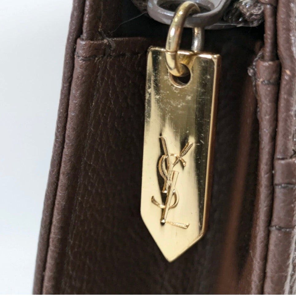 Yves Saint Laurent clutch leather