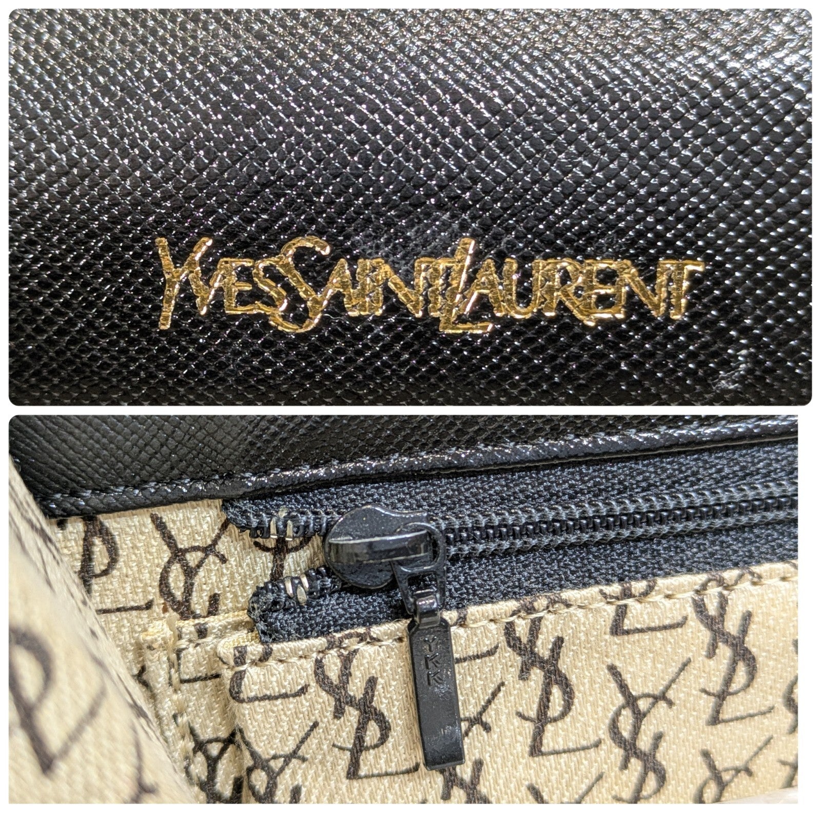 Saint Laurent Clutch Bag - Black, Leather Calfskin 